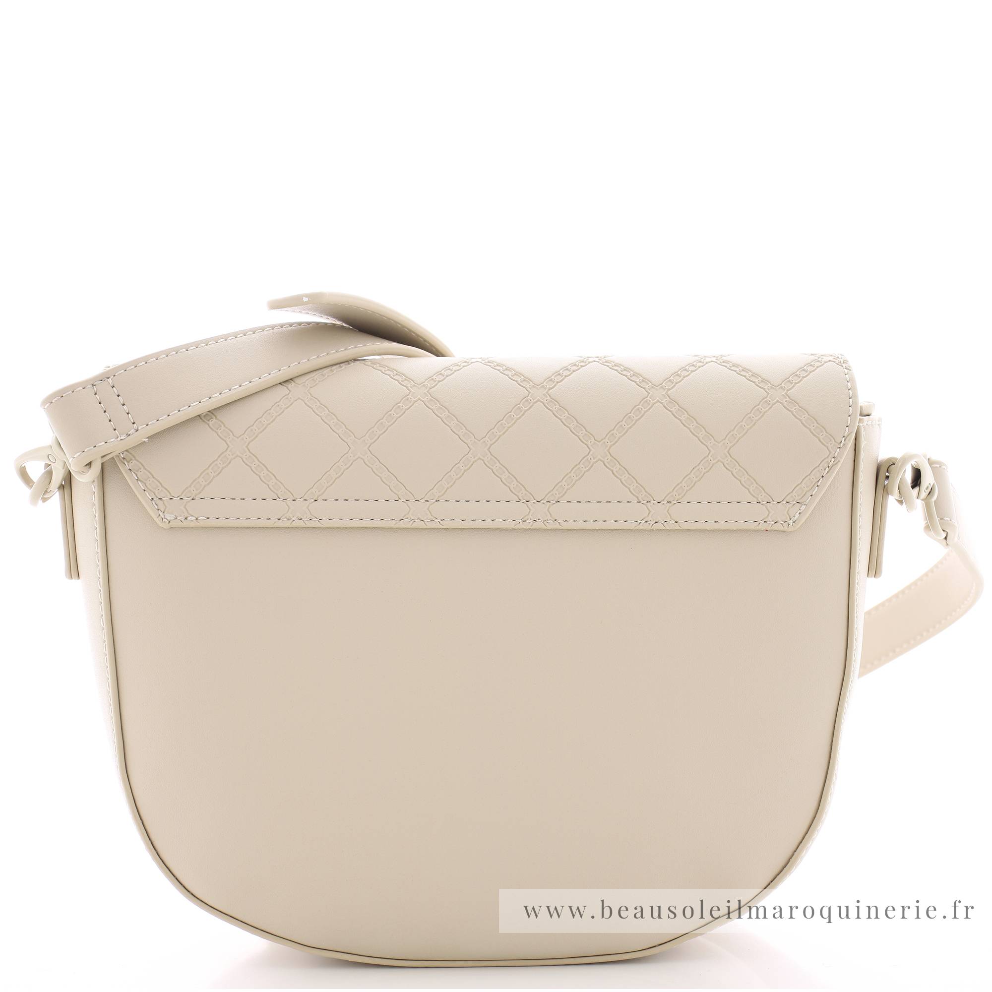 Sac besace à rabat Blush motif chaînes VBS6Y802 991 Beige vue de dos