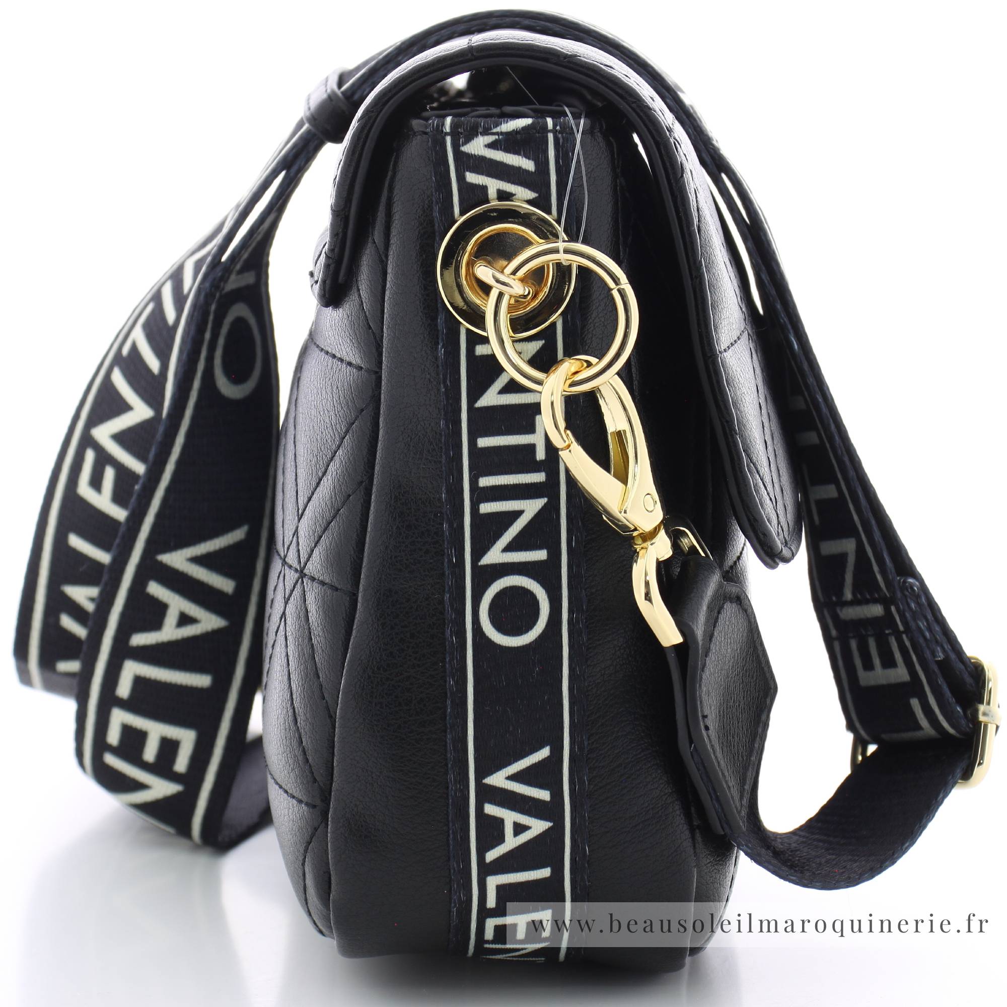 Sac à rabat Valentino Bags avec bandoulière VBS6V704 001 vue de profil