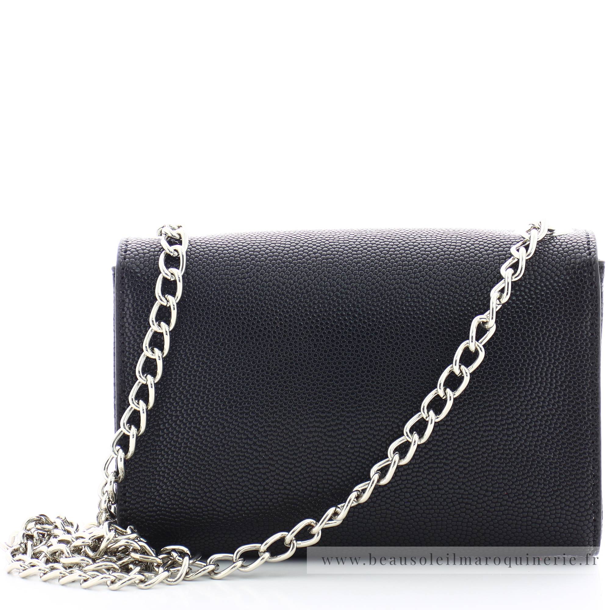 Petit sac à bandoulière Valentino Bags Divina VBS1R403G 001 couleur noir, vue de dos