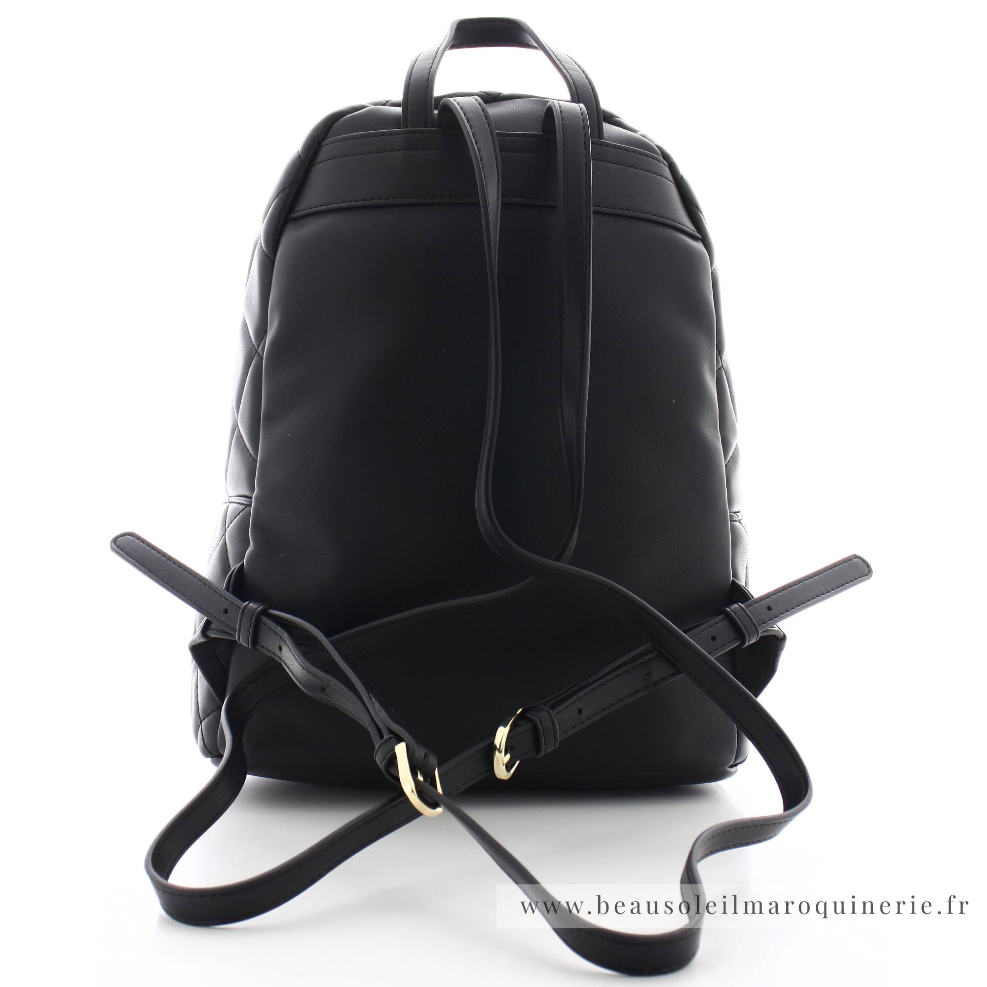 Sac à dos Valentino Bags au design matelassé Ocarina VBS3KK37 001 couleur noir vue de dos
