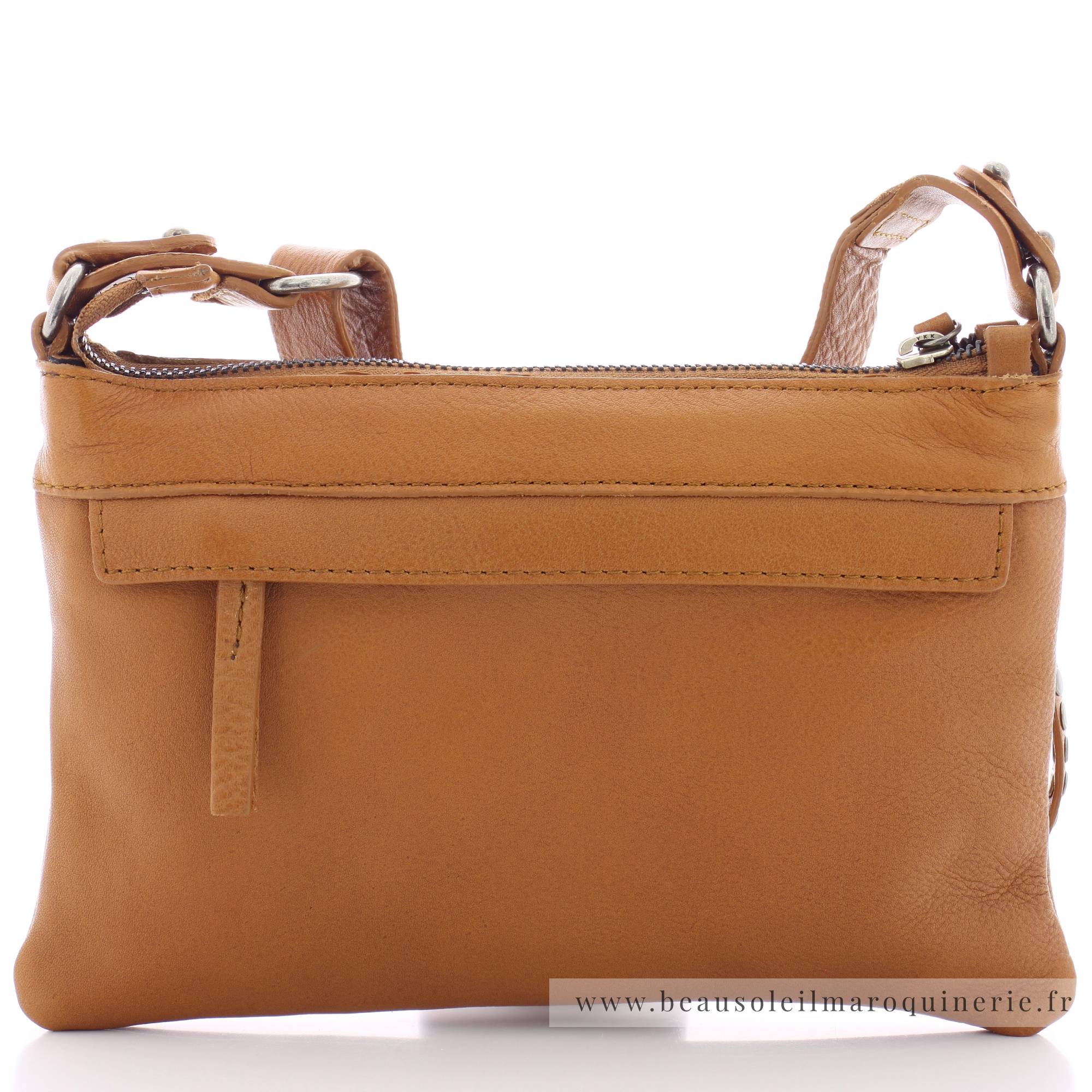 Petit sac bandoulière Biba Brewton BET3L CUERO cognac vue de dos