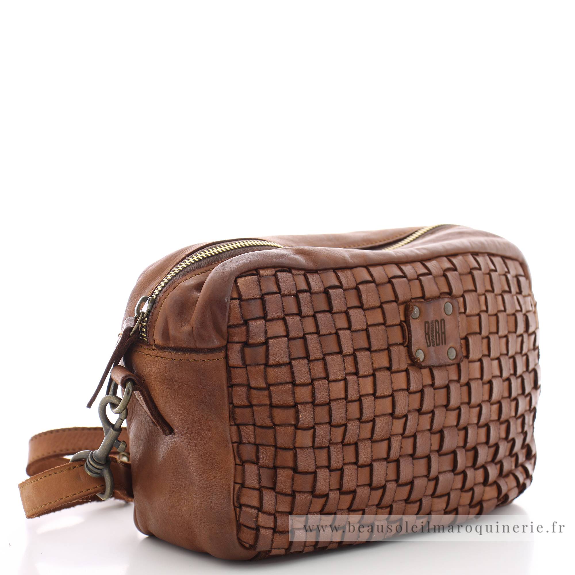 Petit sac bandouliere Biba effet tresse Kansas KA19