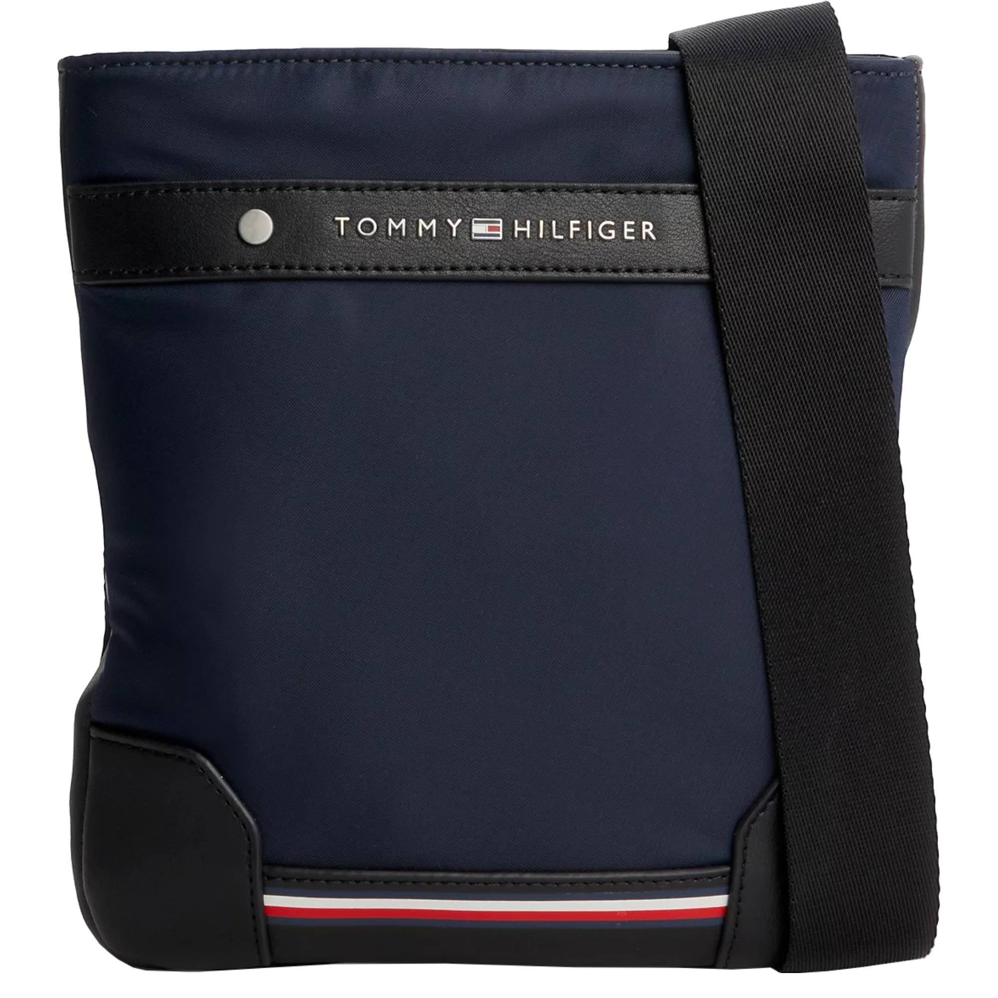 Petit sac porté travers Tommy Hilfiger en tissu AM0AM11298 DW6 couleur Space Blue vue de face