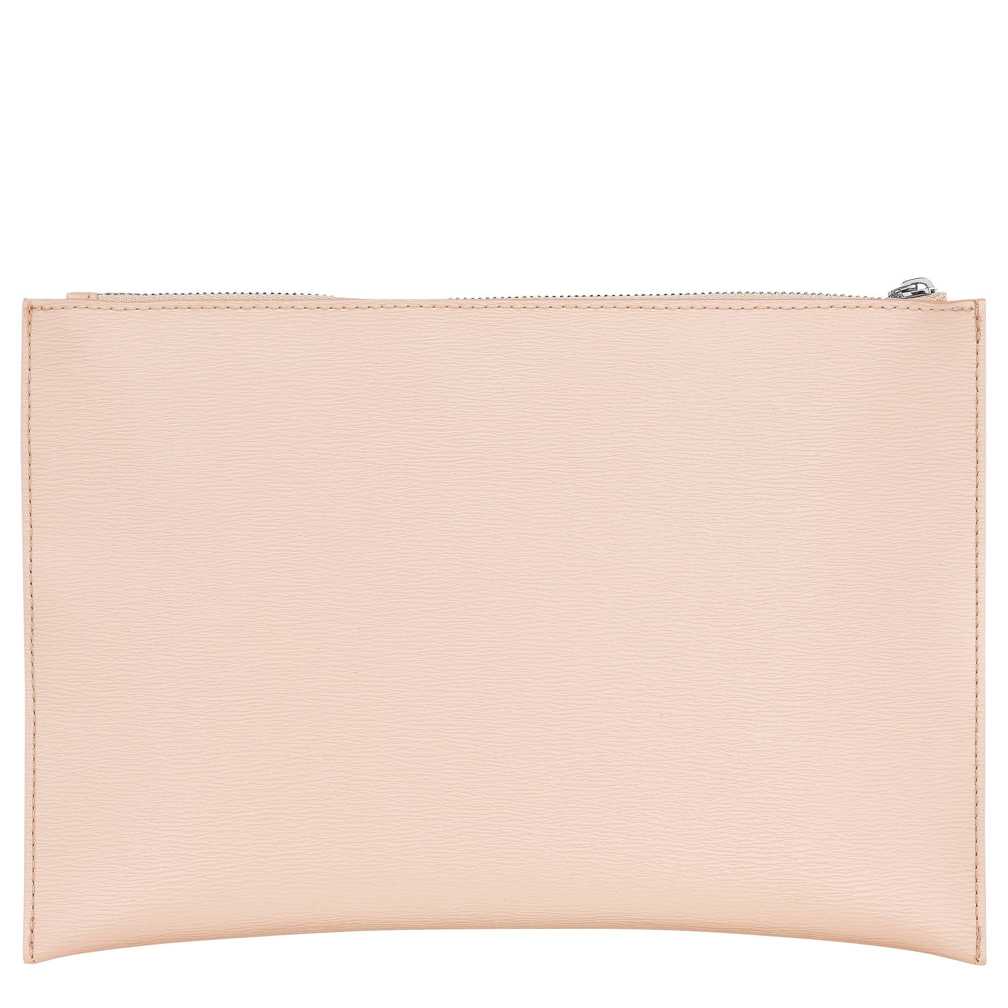 Grande pochette plate zippée 10208HYQ Longchamp couleur nude vue de dos