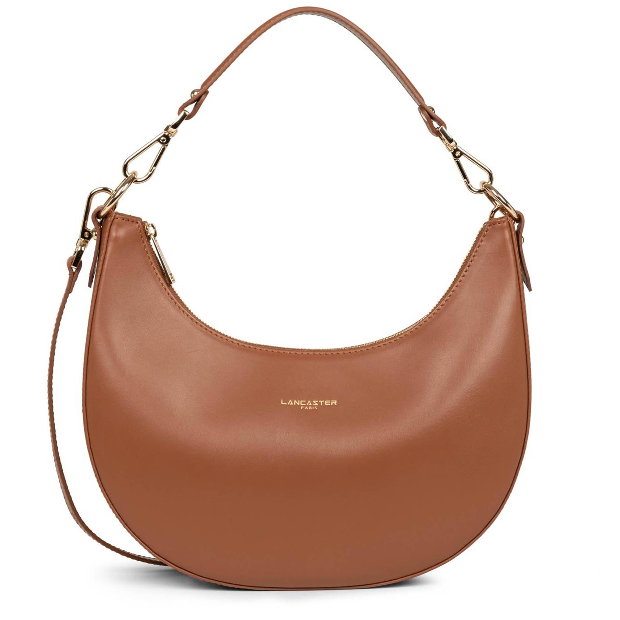 Sac besace Lancaster zippé Paris Aimy 480-032CAMEL couleur Camel, vue de face