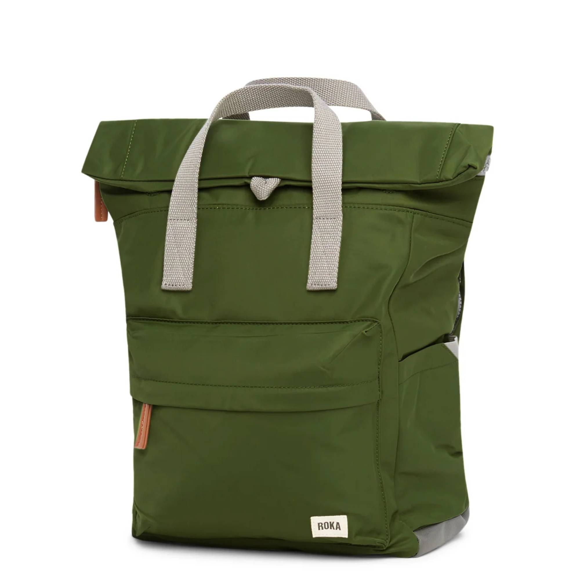 Sac à dos moyen Roka Canfield B CANFB M AVOC couleur avocado vue de profil