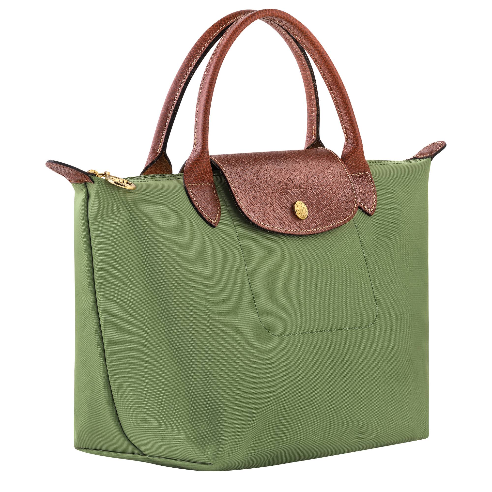 Sac porté main S Longchamp Le Pliage Original L1621089 P77 couleur lichen vue de profil