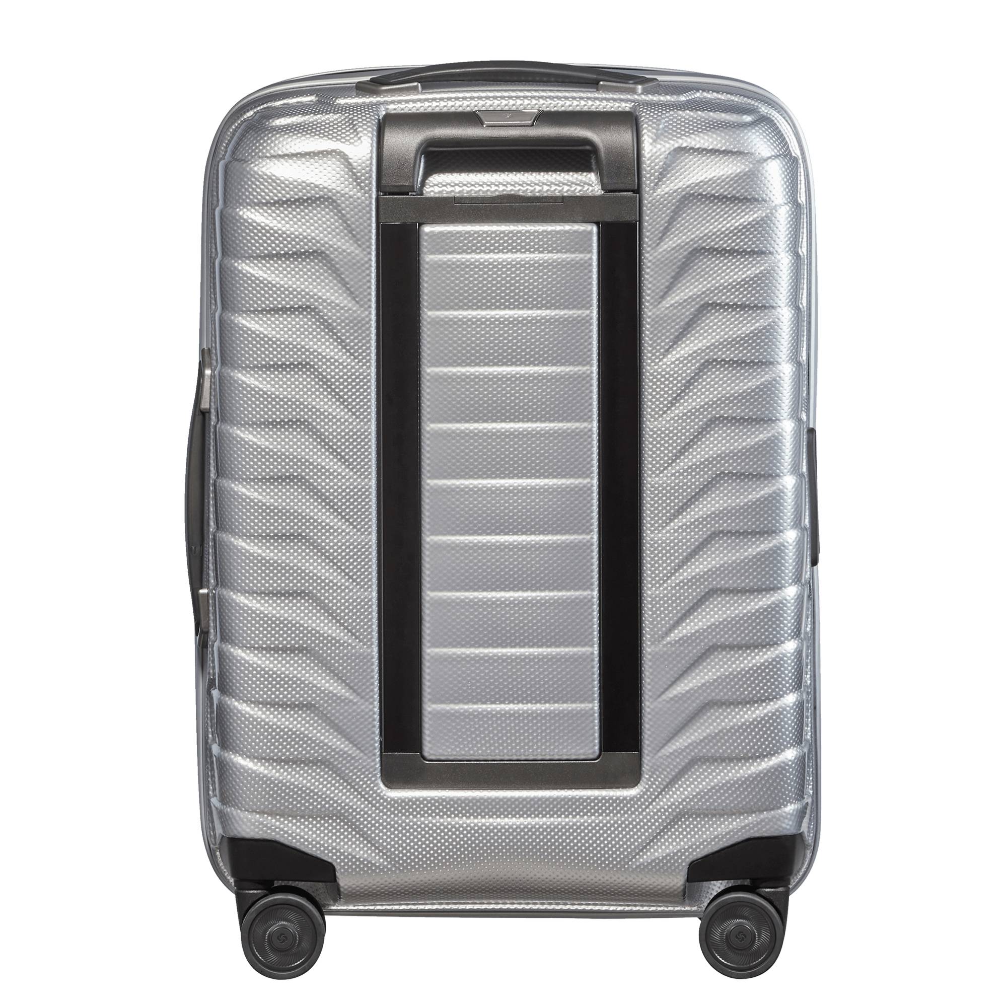 Valise cabine 55cm Samsonite Proxis 4 roues extensible 126035-1776 Argent dos