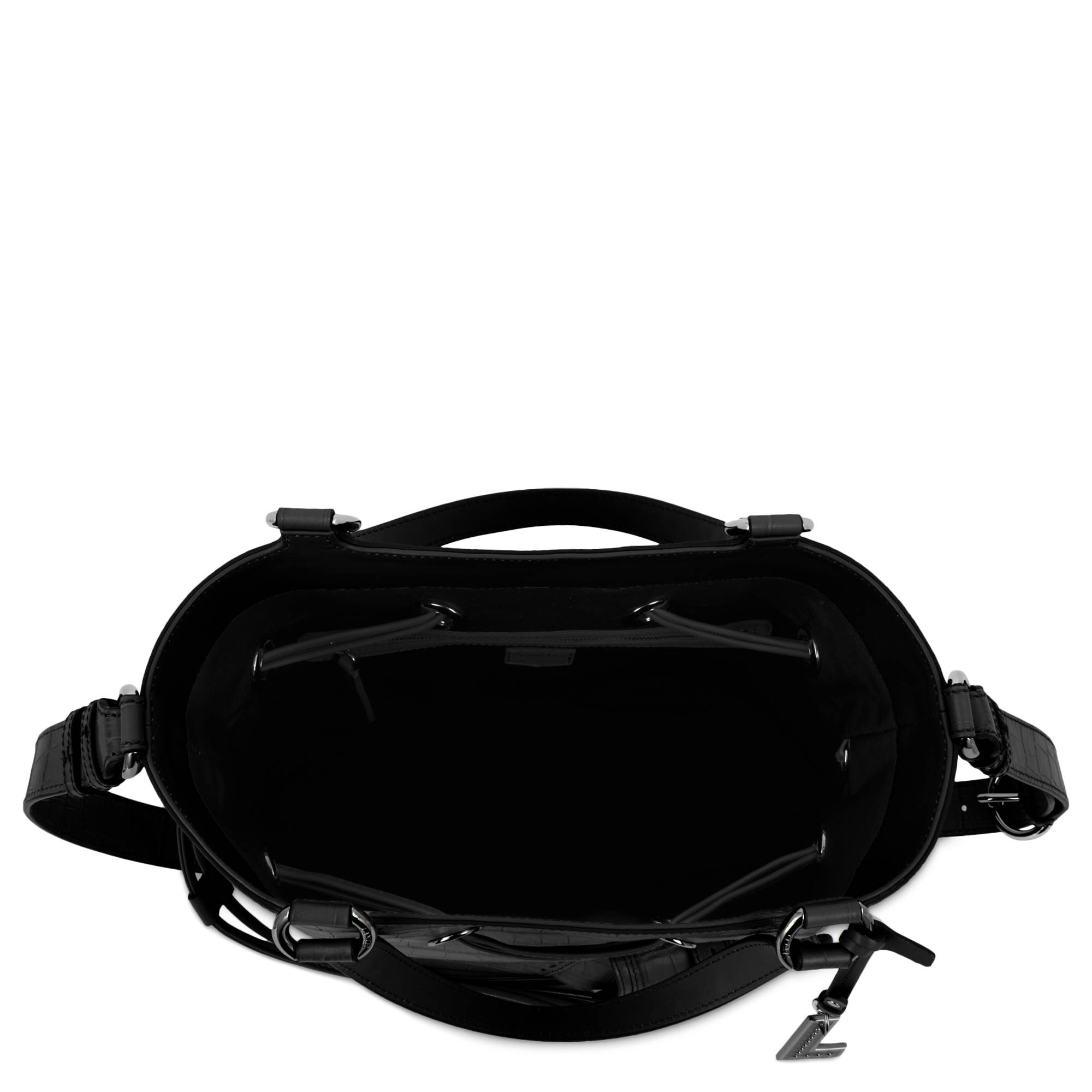 Sac seau M Lancel Premier Flirt facon croco A12585