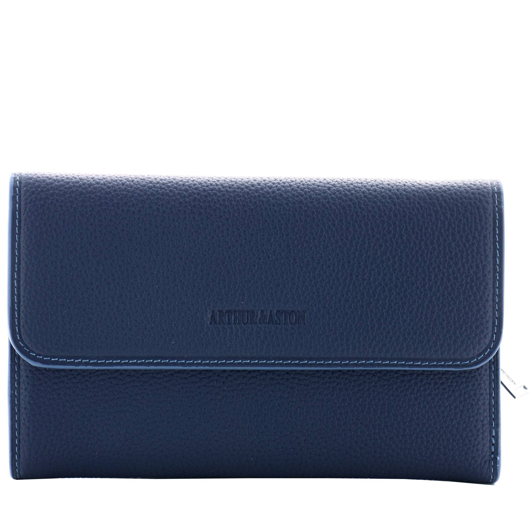 Compagnon femme Arthur & Aston Joy en cuir 2319-268 D couleur Bleu, vue de face