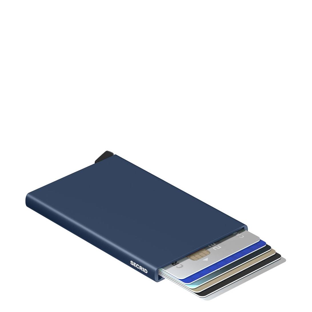 Porte-cartes Secrid Cardprotector aluminium (6 cartes) Navy (bleu marine) rangement cartes