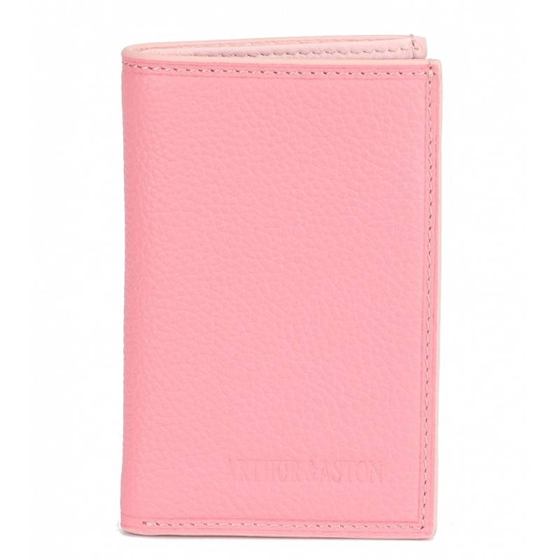 Porte-cartes Arthur & Aston Joy en cuir 2319-119 G Rose, vue de face