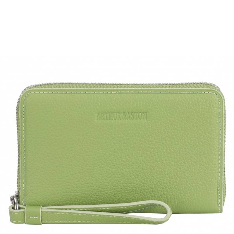 Porte-monnaie Arthur Aston zippé Joy en cuir 2319-192 H Vert