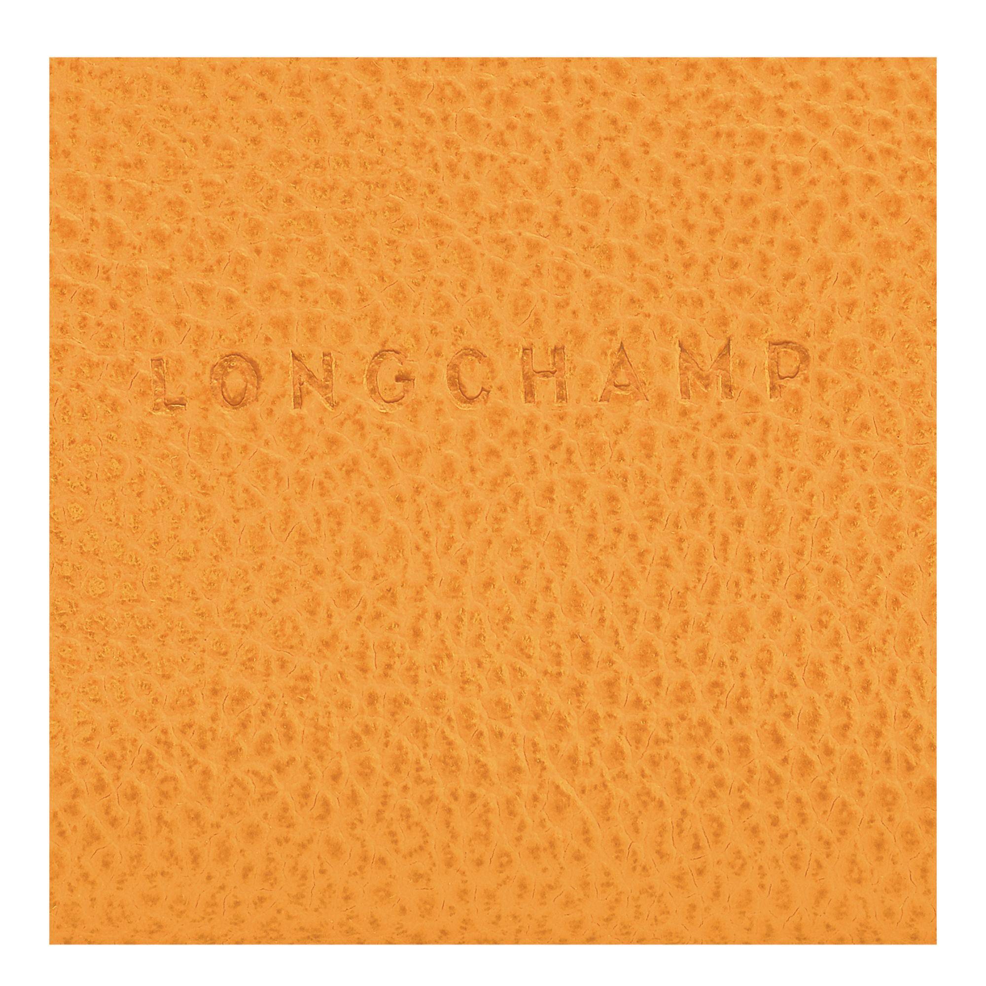 Porte-monnaie Longchamp Le Foulonné arrondi L3686 021 222 Abricot vue de près