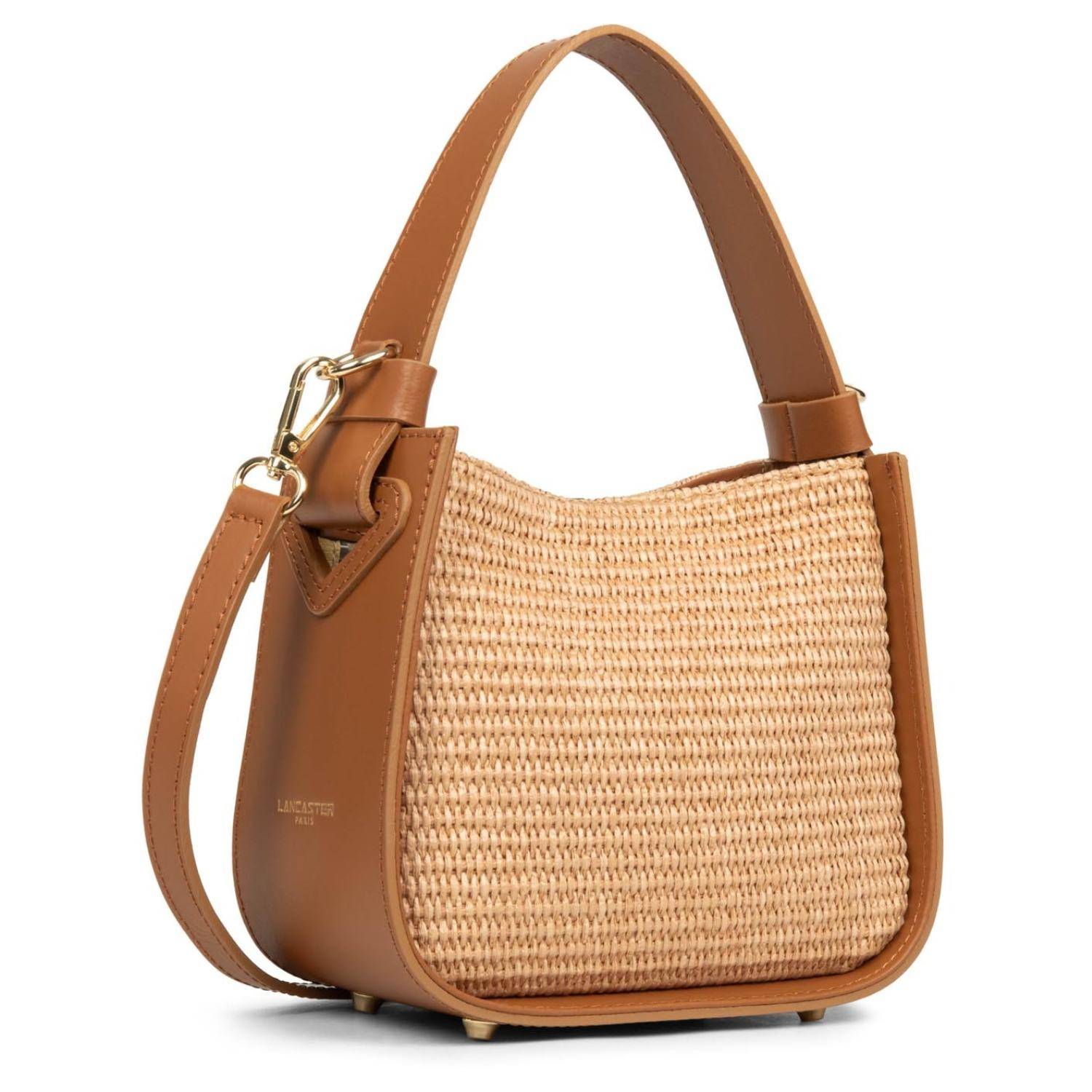 Petit sac a main zippe S Lancaster Mini Osier Italie 480 108