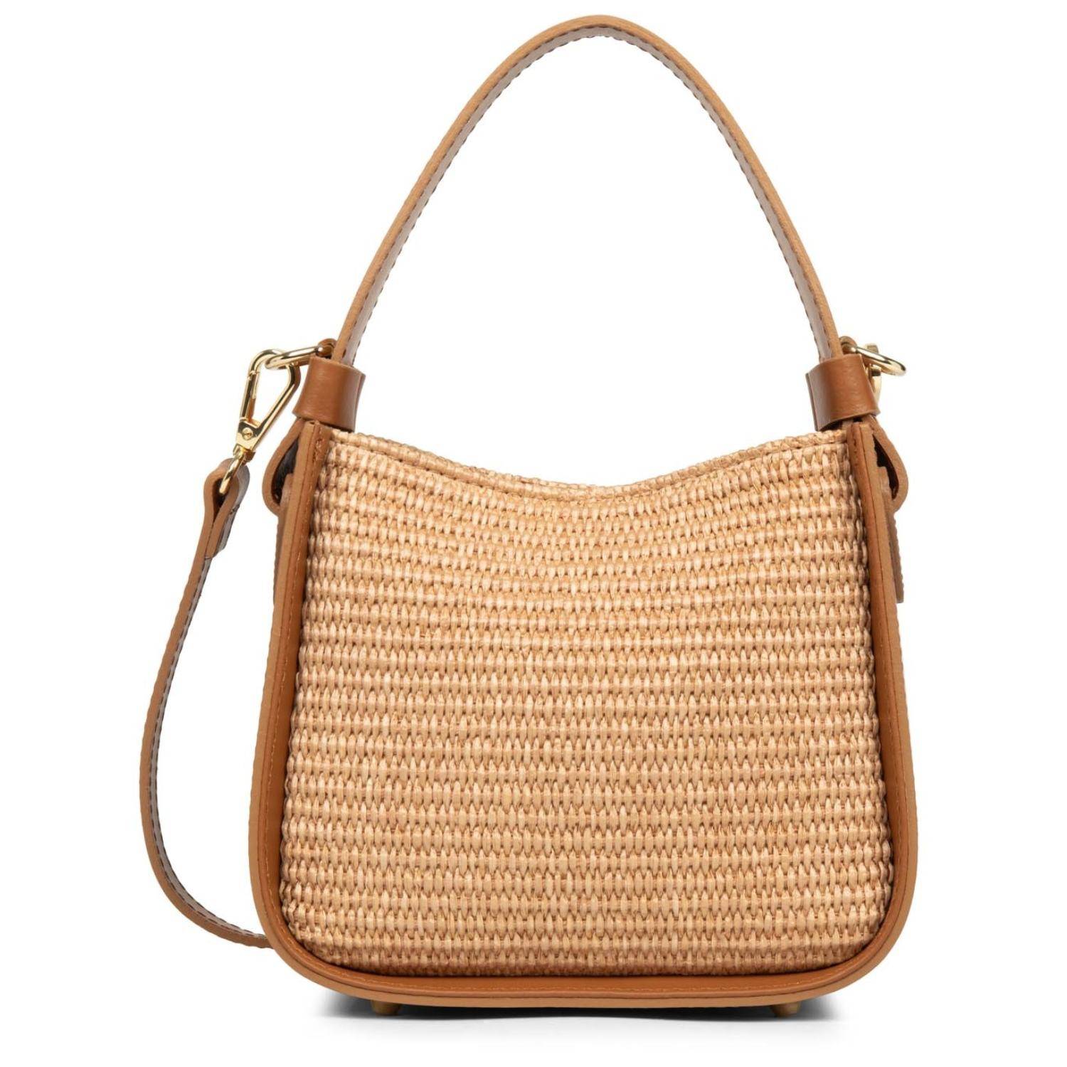 Petit sac a main zippe S Lancaster Mini Osier Italie 480 108