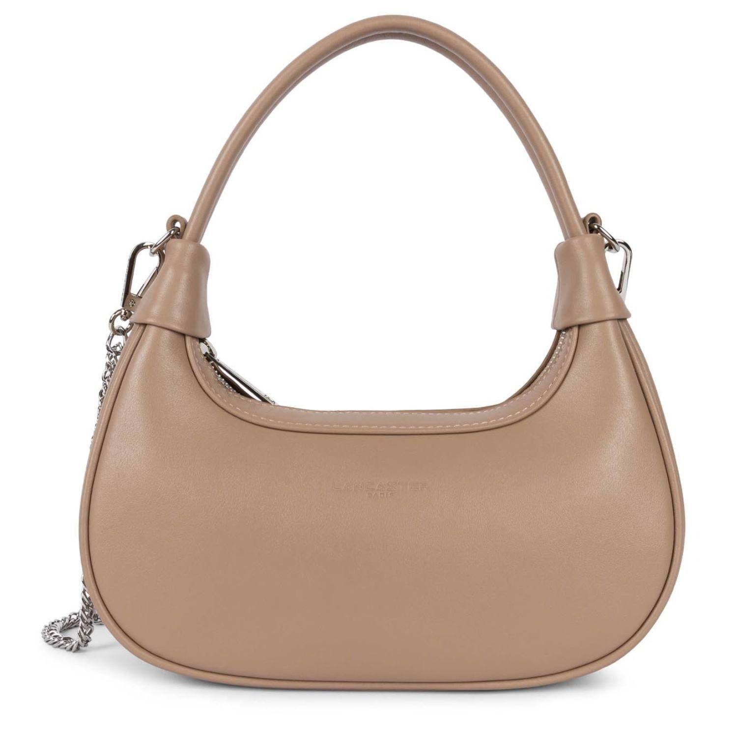 Mini sac hobo zippé Aura Lancaster 531-030-Galet vue de face