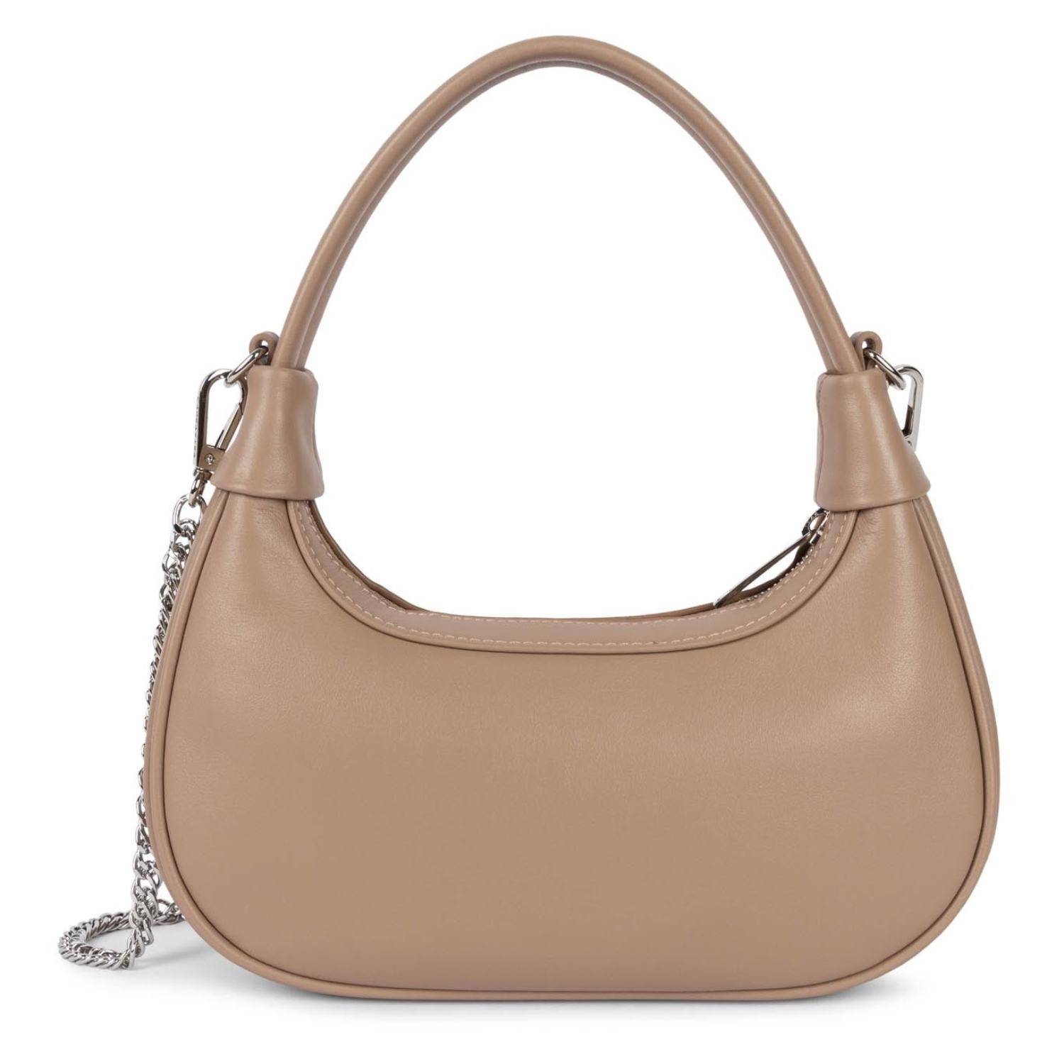 Mini sac hobo zippé Aura Lancaster 531-030-Galet vue de dos