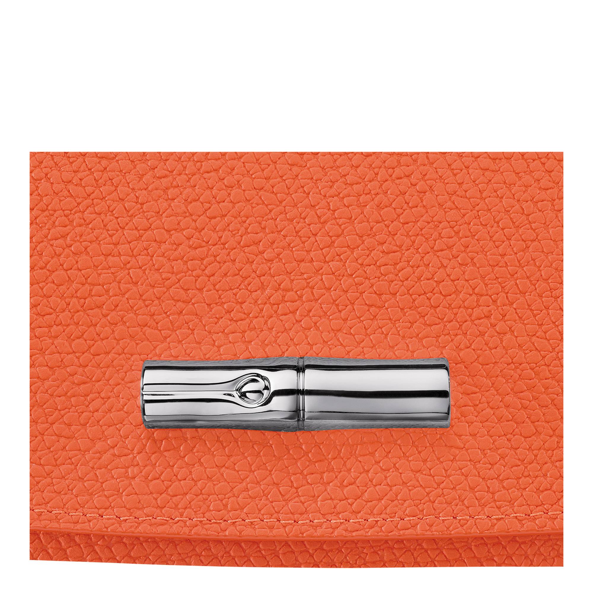 Portefeuille long à rabat Longchamp Roseau L3146HPN 017 couleur orange