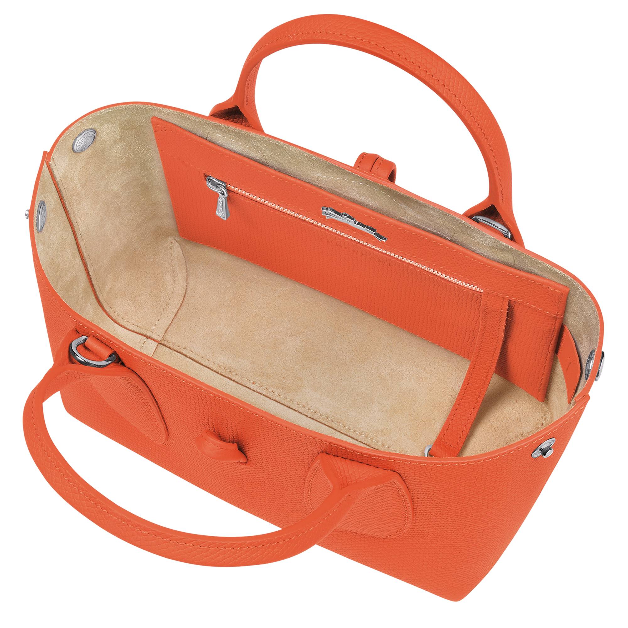 Petit sac à main S Longchamp Roseau 10095HPN 017 couleur  orange, ouvert