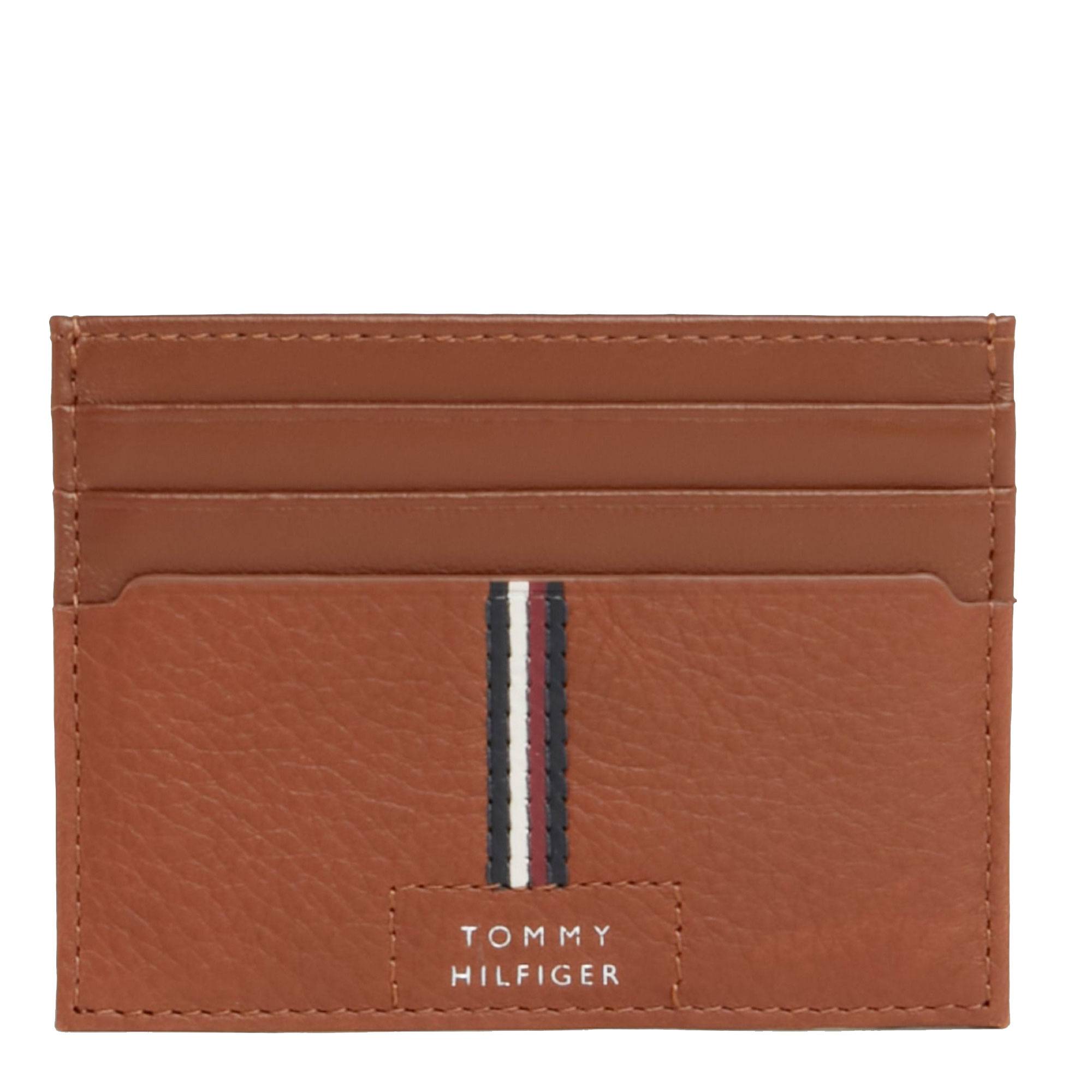 Porte-cartes Tommy Hilfiger Premium en cuir AM0AM12186 GTY warm Cognac, vue de face