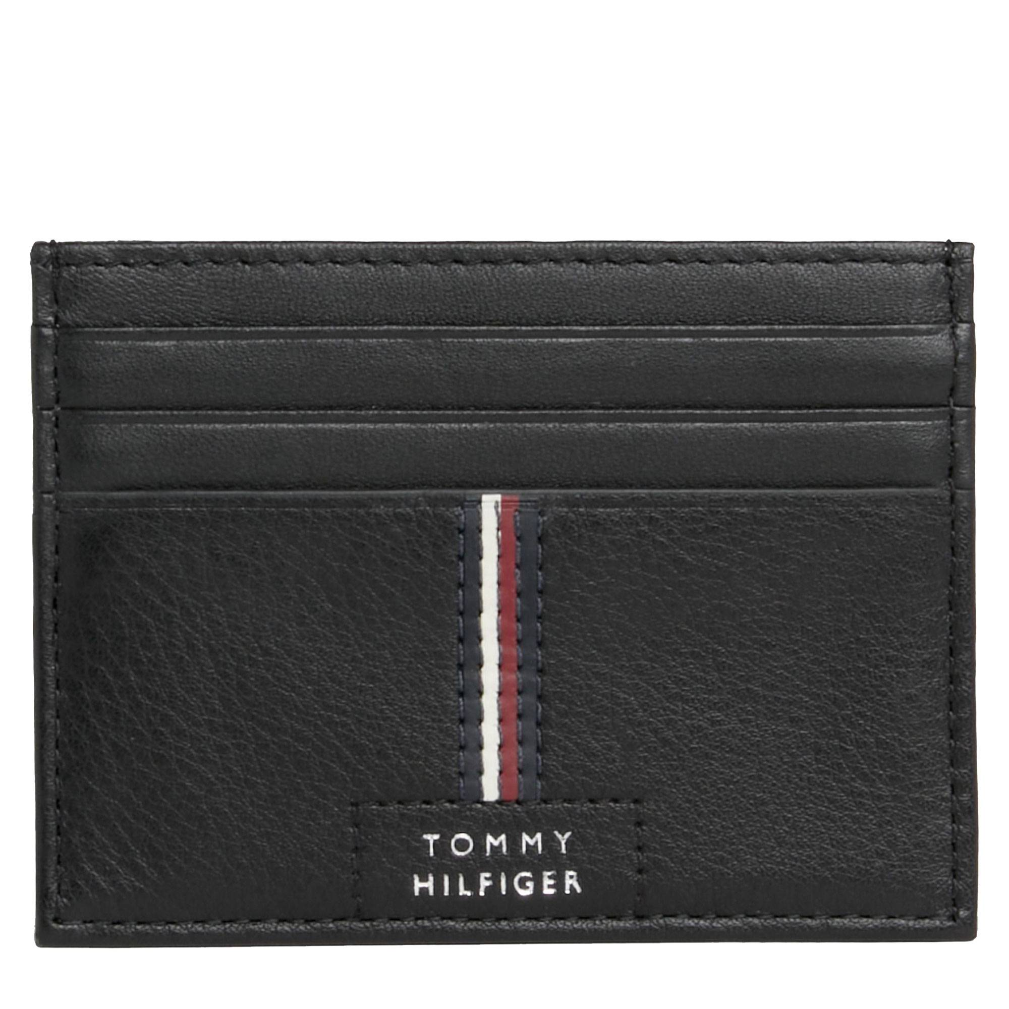 Porte-cartes Tommy Hilfiger Premium en cuir AM0AM12186 BDS Noir, vue de face