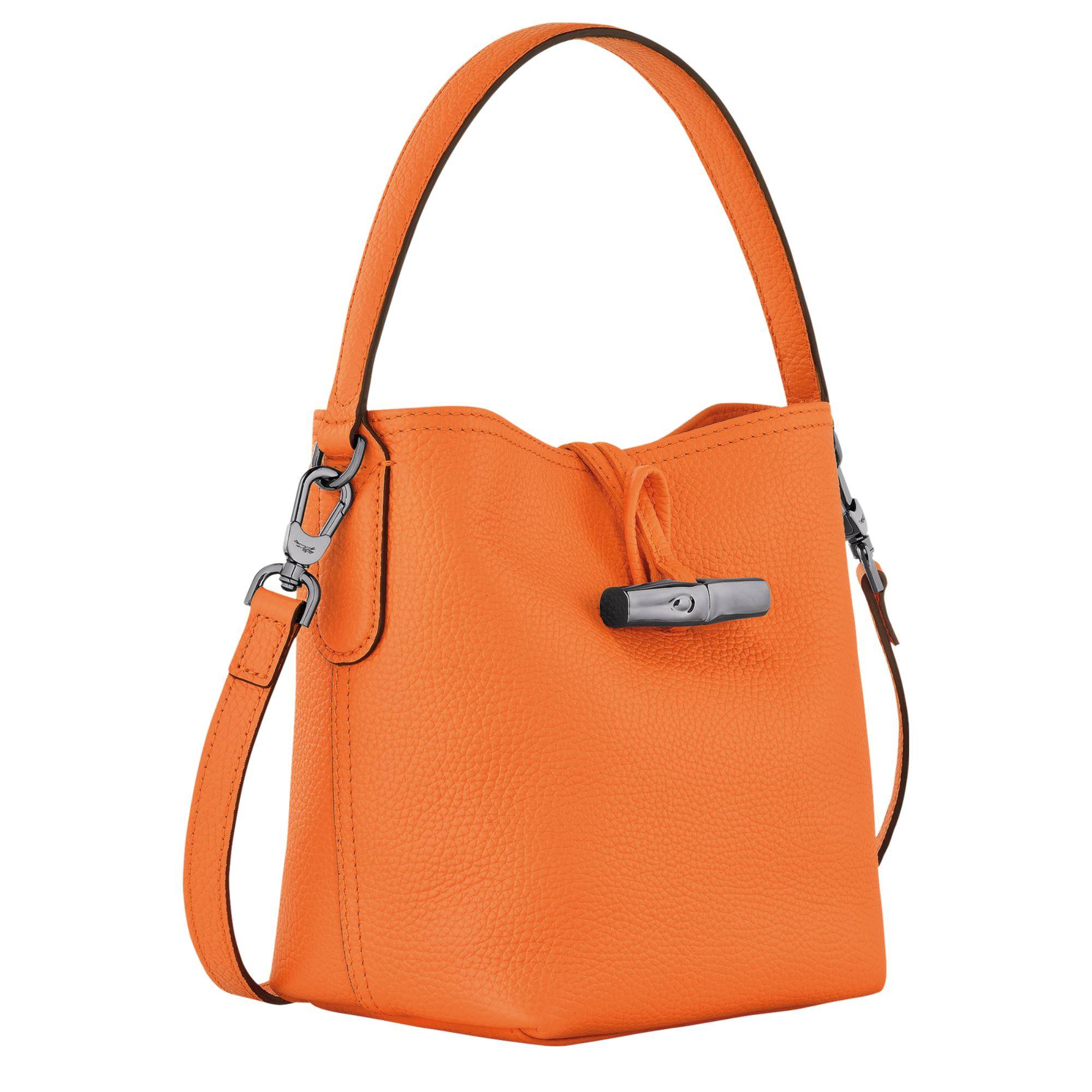 Sac seau Longchamp Roseau Essential S 10159 968 217 couleur orange, vue de profil