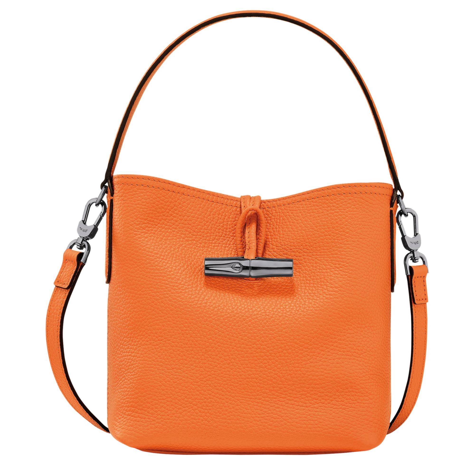 Sac seau Longchamp Roseau Essential S 10159 968 217 couleur orange, vue de face