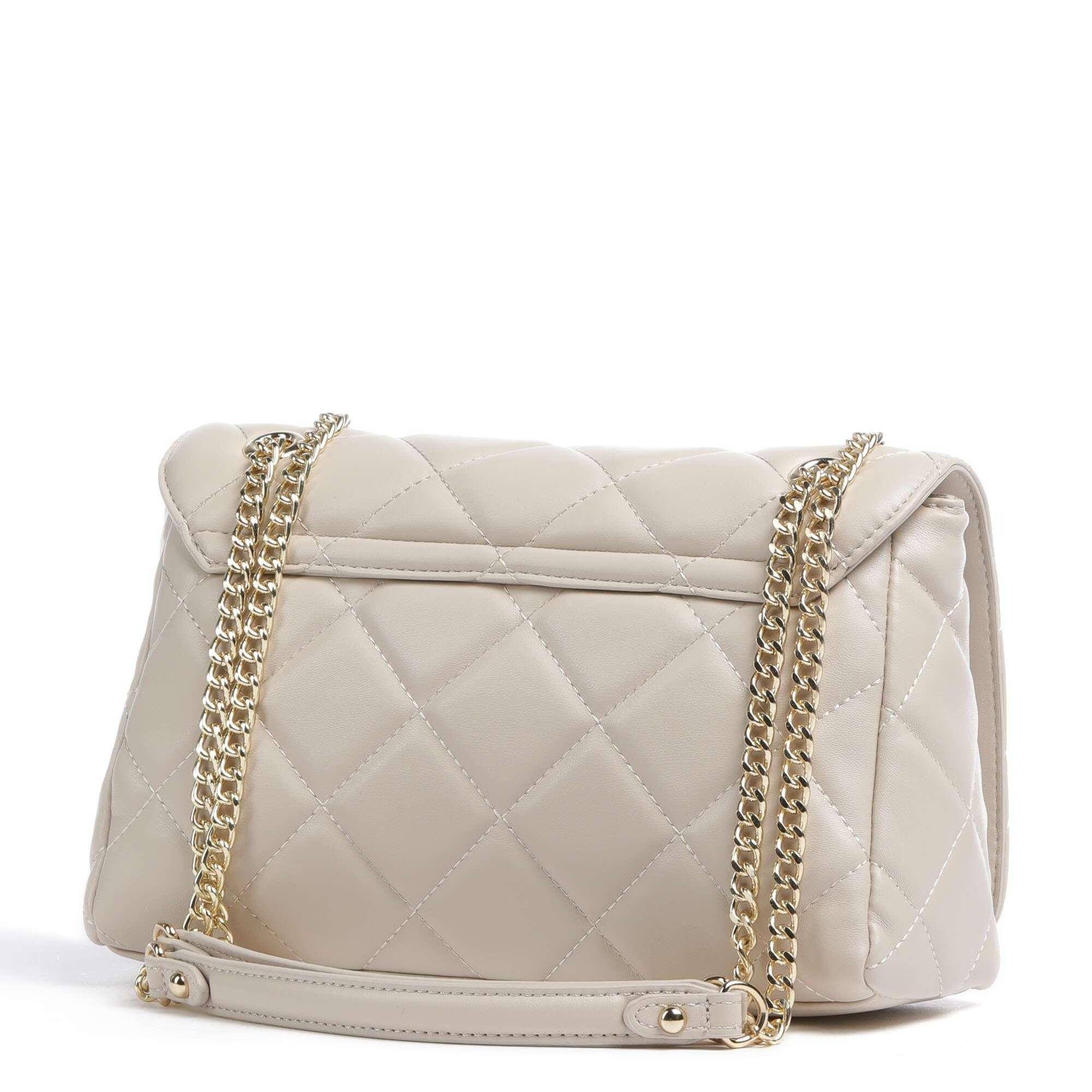 Sac porté épaule à rabat Valentino Bags Ocarina matelassé VBS3KK02R 991 Beige, vue de profil