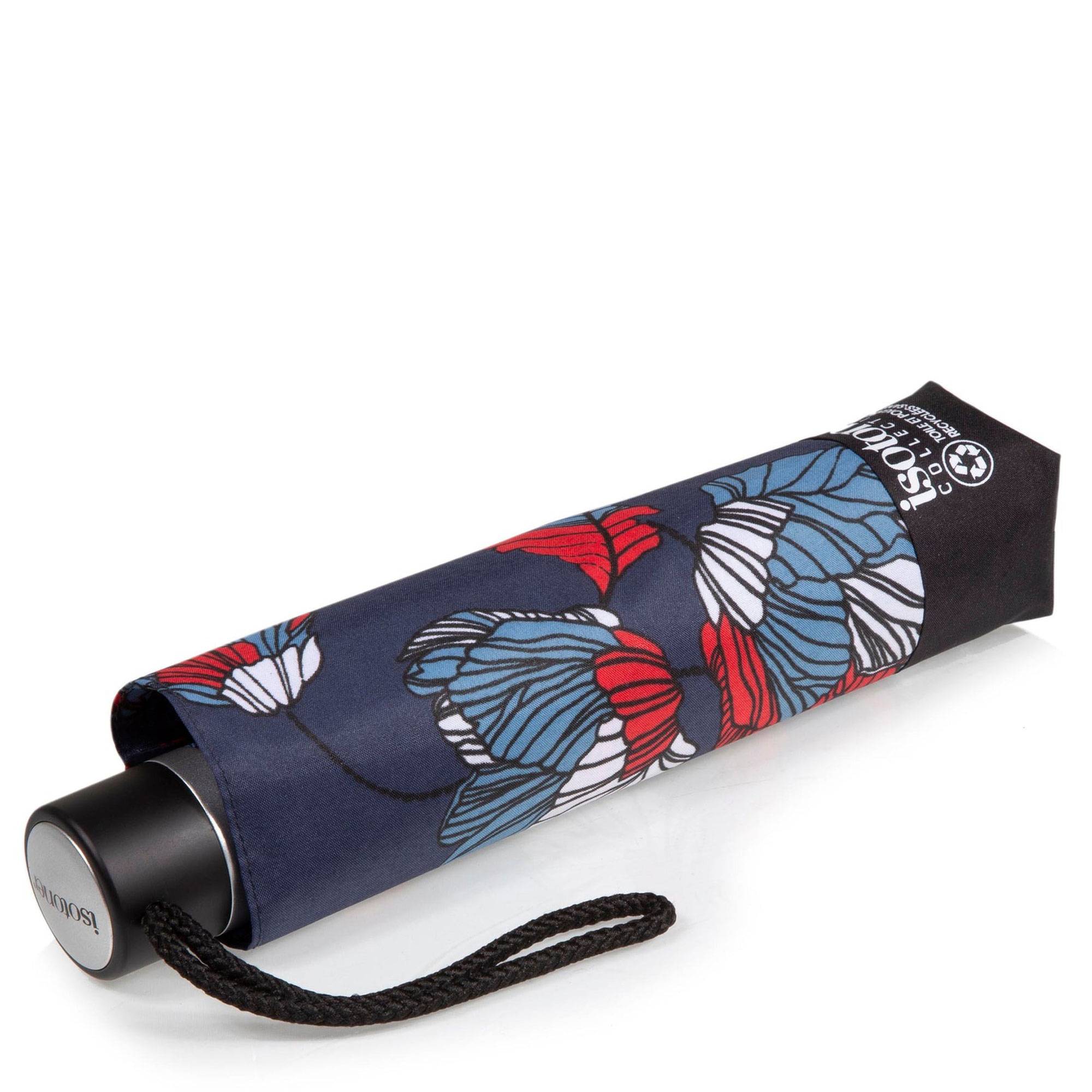 Parapluie manuel petit prix Isotoner X-tra Sec 09189-JPF couleur Fleur Japonaise, fermé