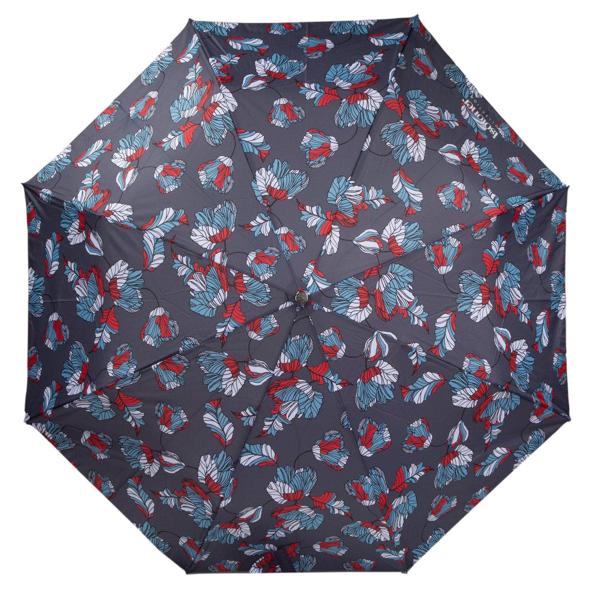 Parapluie manuel petit prix Isotoner X-tra Sec 09189-JPF couleur Fleur Japonaise, face