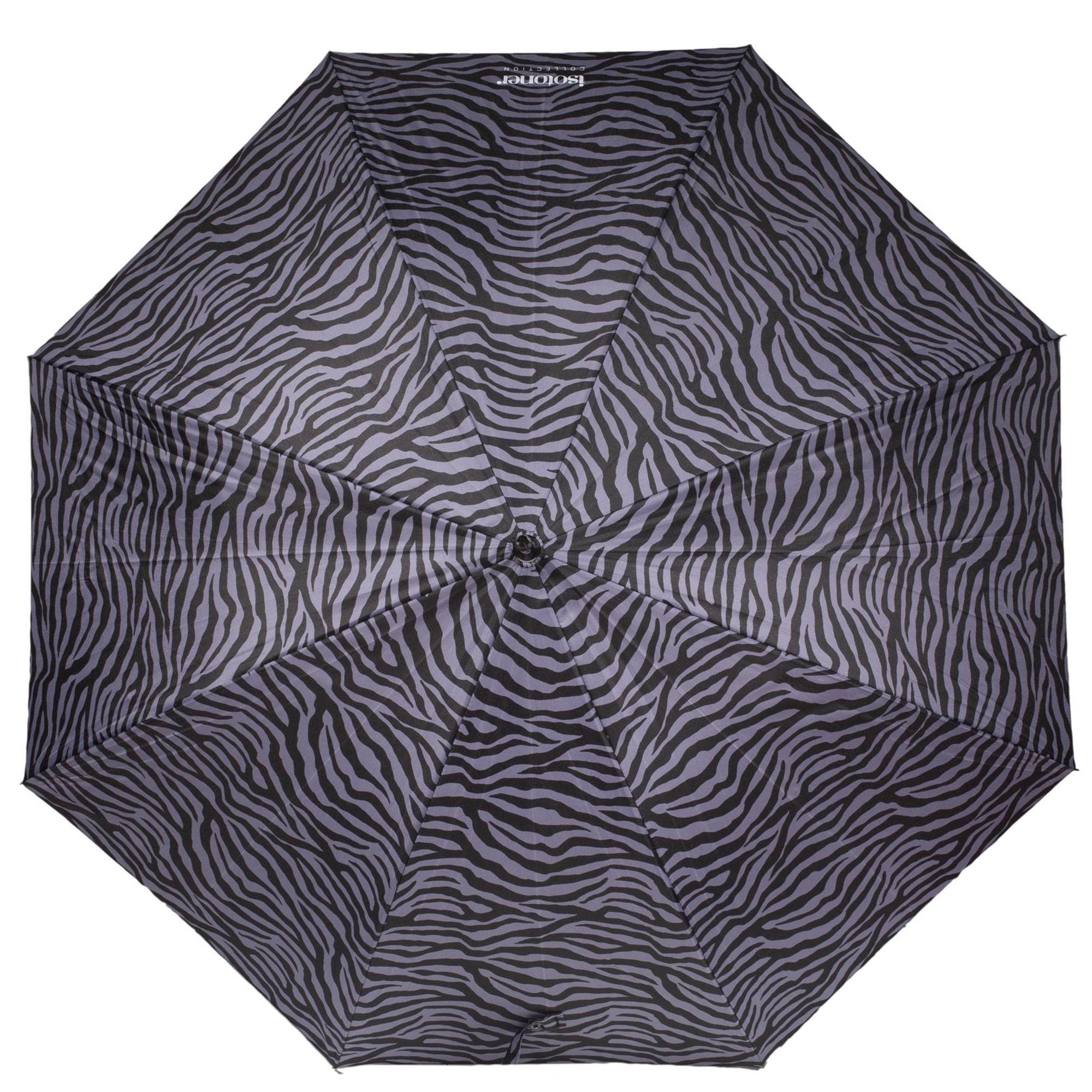 Parapluie manuel petit prix Isotoner X-tra Sec 09189-ZBR couleur Zèbre, face