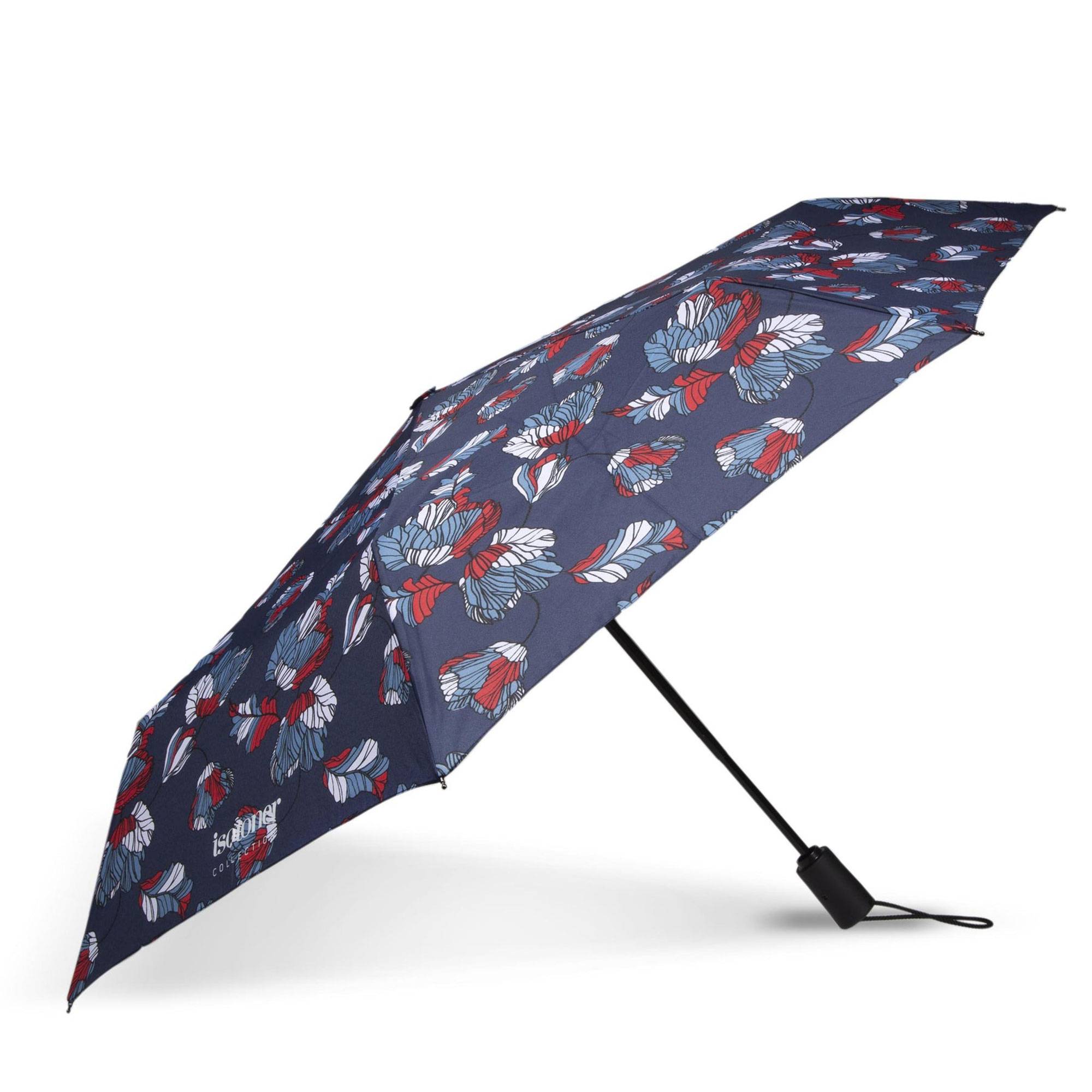 Parapluie automatique petit prix Isotoner 09397 09397 JPF couleur Fleur Japonaise, ouvert