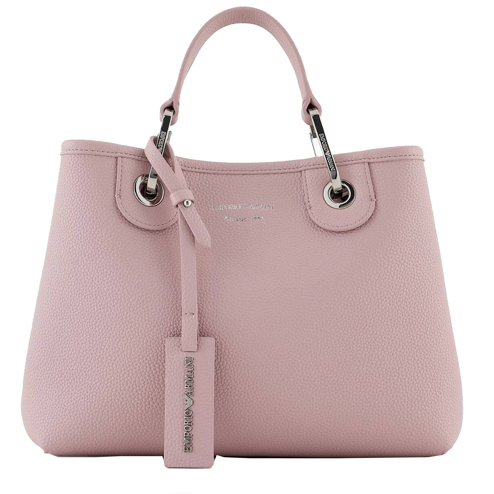 Petit sac cabas Emporio Armani MyEA Bag avec imprimé cerf Y3D166YFO5E 80569 80700 couleur rose, vue de face