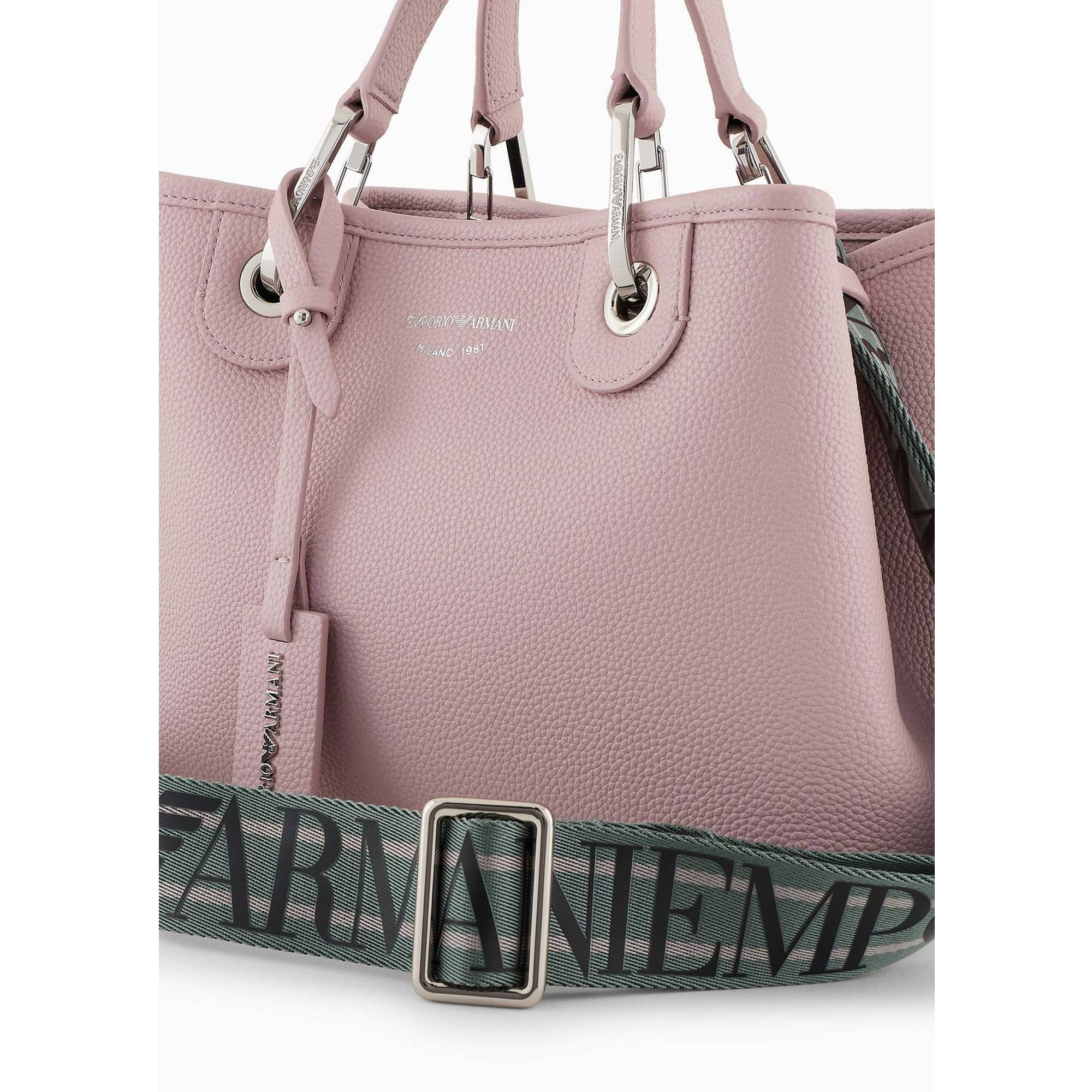 Petit sac cabas Emporio Armani MyEA Bag avec imprimé cerf Y3D166YFO5E 80569 80700 couleur rose, bandoulière