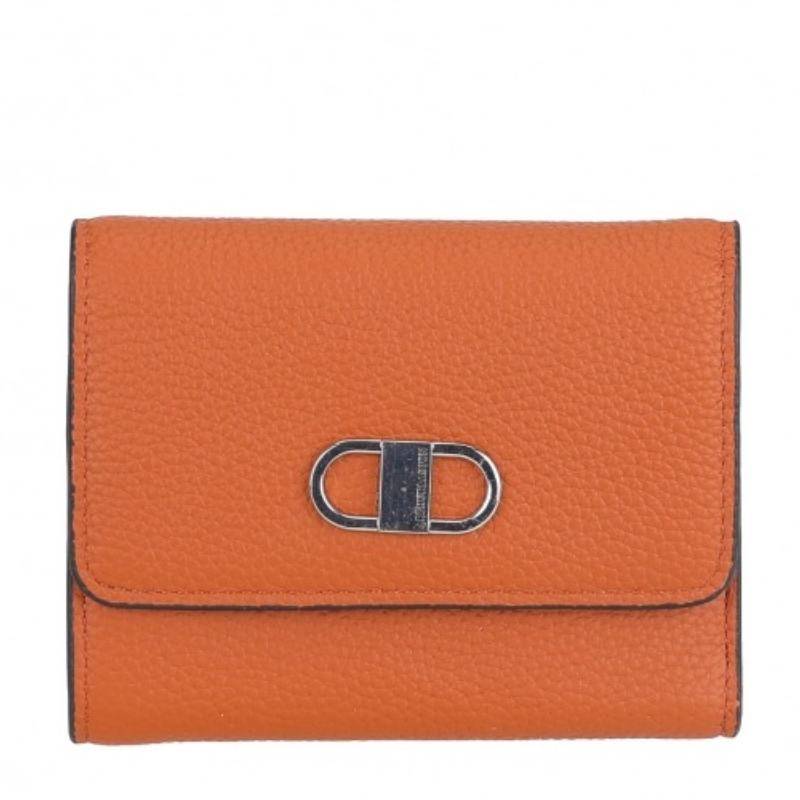 Porte-cartes femme Arthur & Aston Daphné en cuir A201-316 B Cognac, vue de face