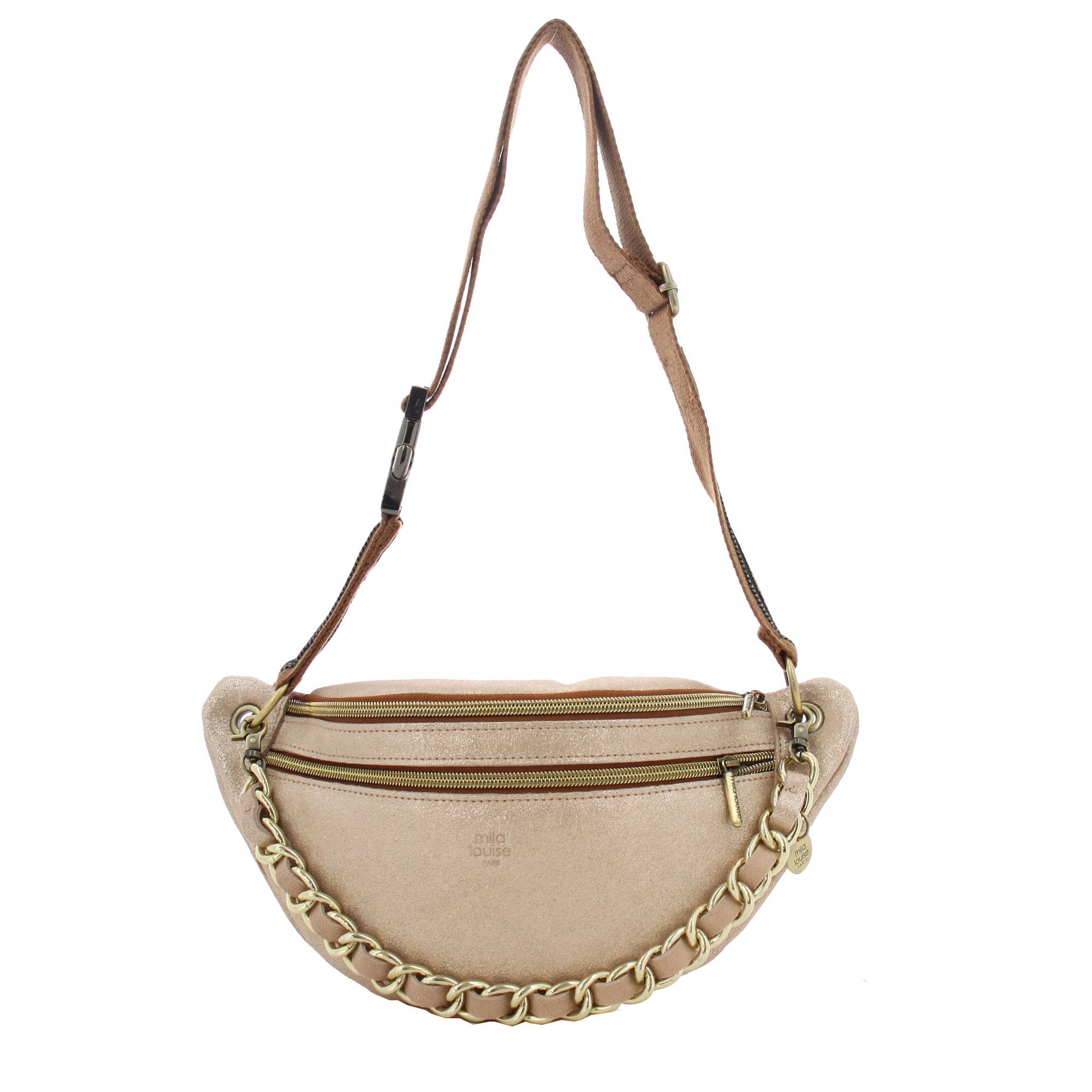Sac banane zipp Mila Louise Petra X en cuir 23689X
