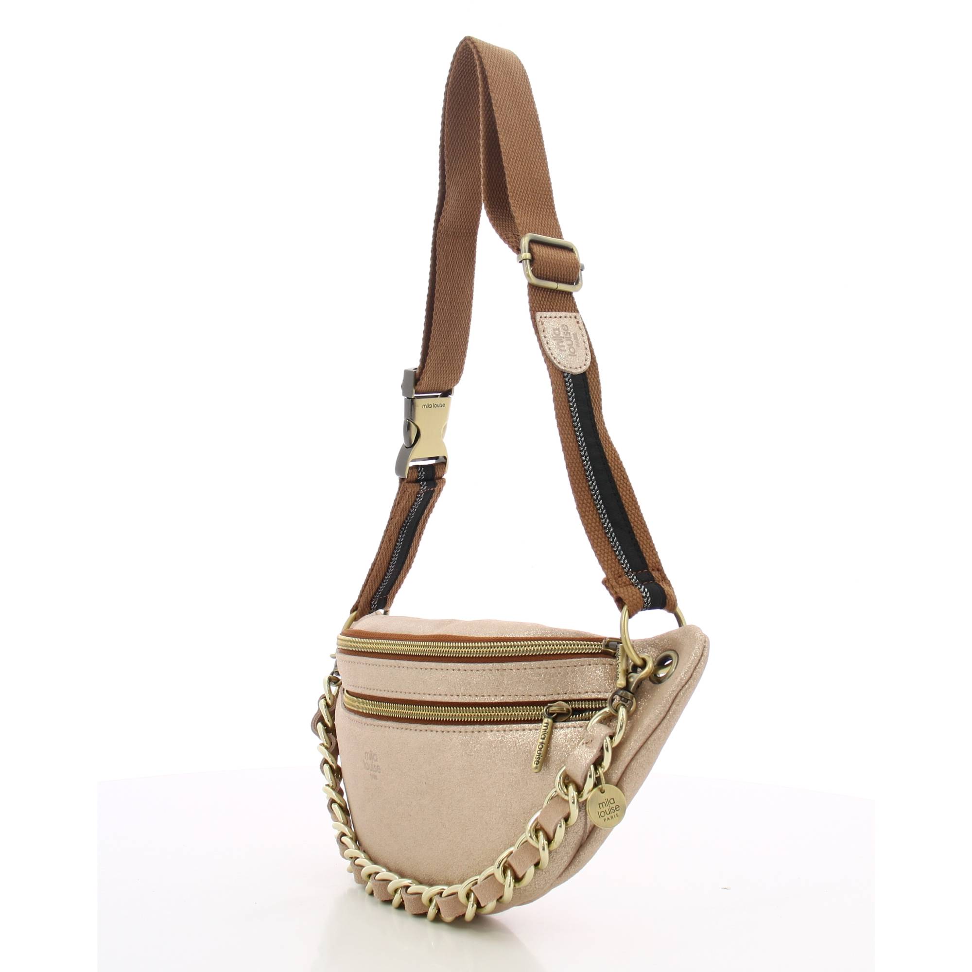 Sac banane zipp Mila Louise Petra X en cuir 23689X