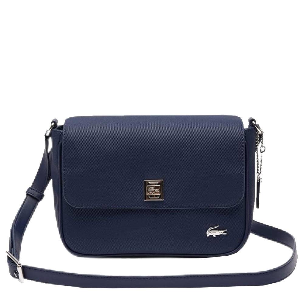 Sac à rabat Lacoste Daily Lifestyle NF4368DB 021 couleur Marine, vue de face