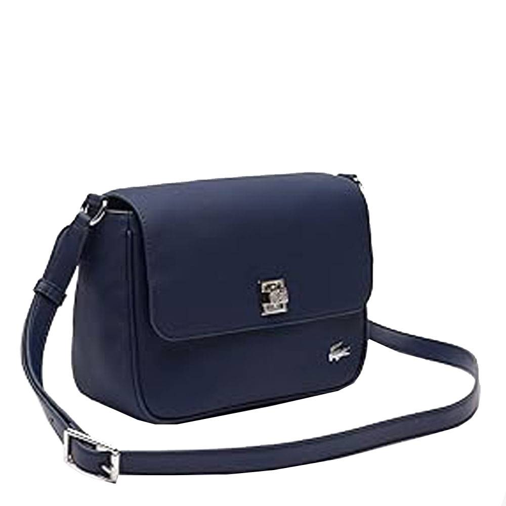 Sac à rabat Lacoste Daily Lifestyle NF4368DB 021 couleur Marine, vue de côté