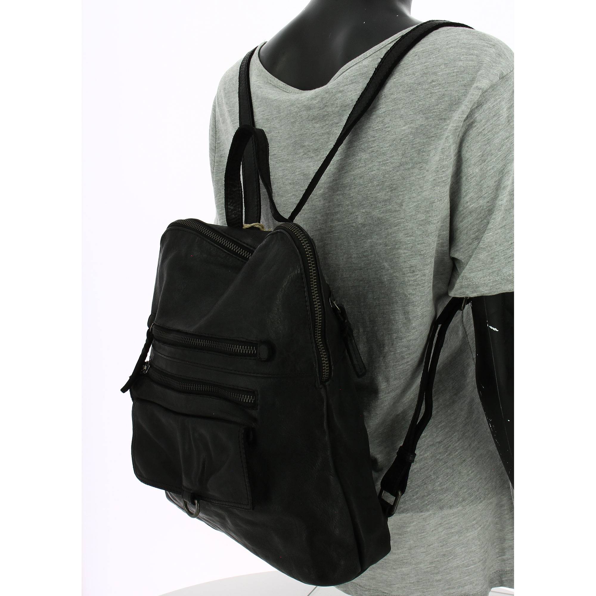 Sac ?� dos femme zipp?� Gianni Conti en cuir 4294867