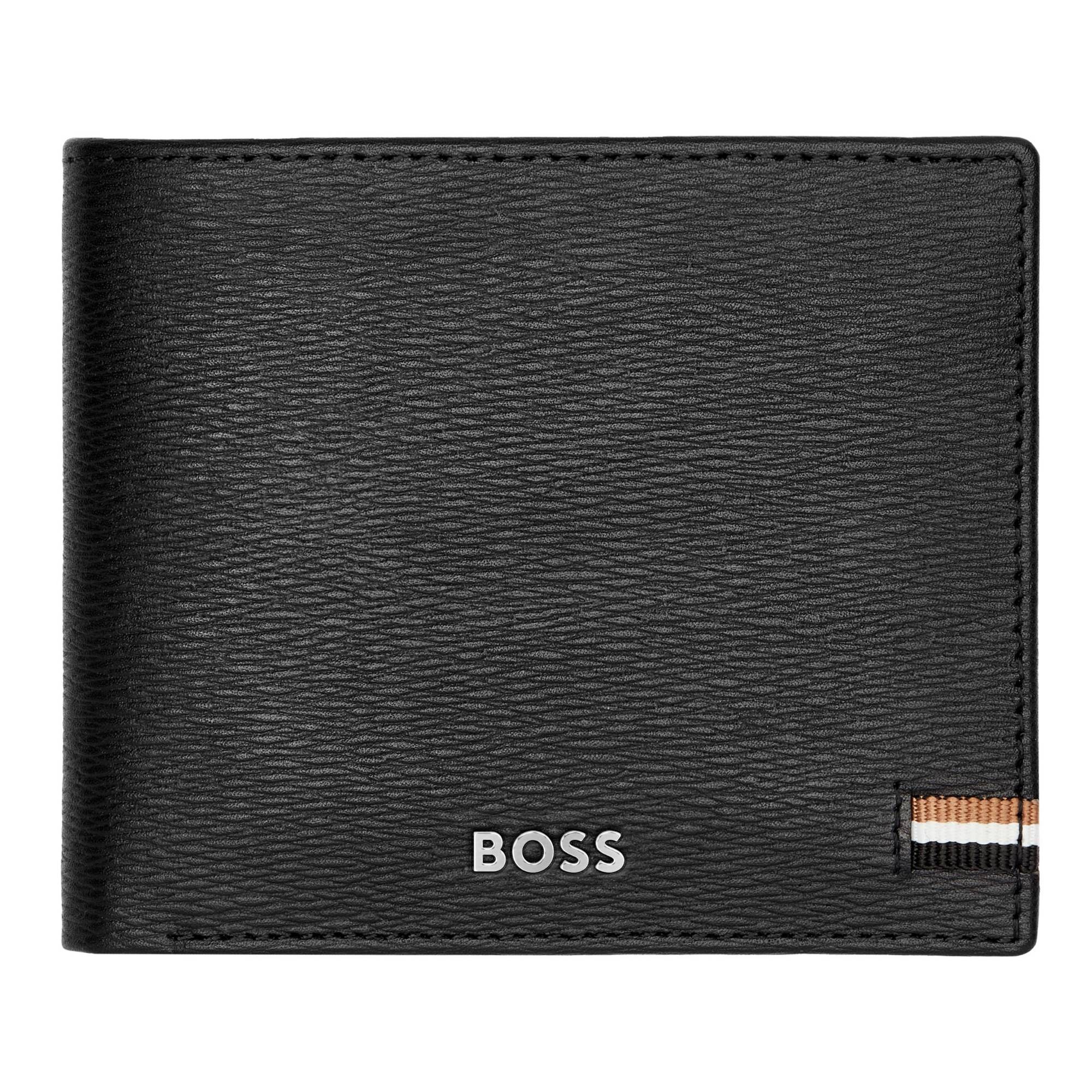 Portefeuille porte-monnaie Hugo Boss avec flap Iconic HLN421A Noir, vue de face