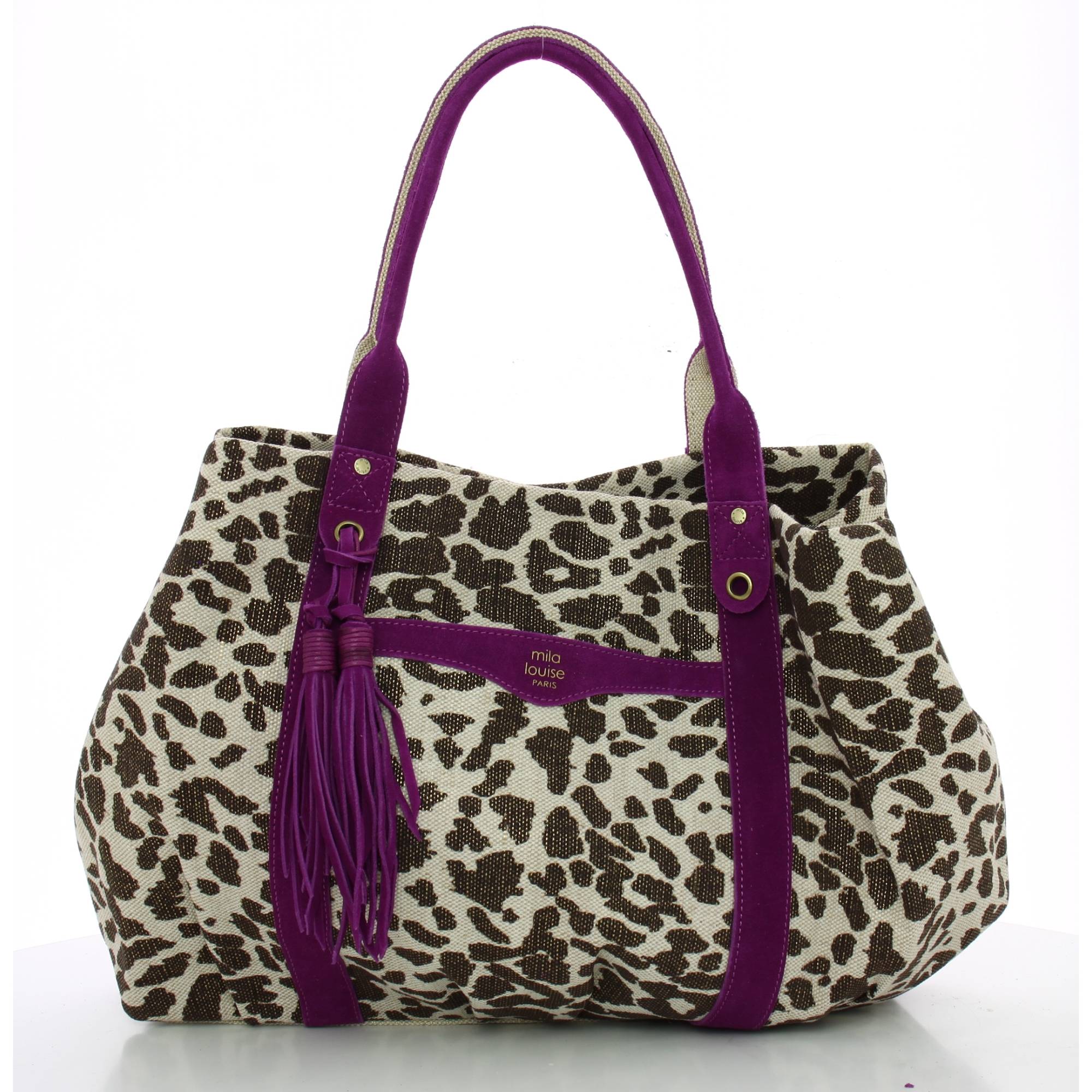 Grand cabas zippe Mila Louise Colette leopard 23412ALP