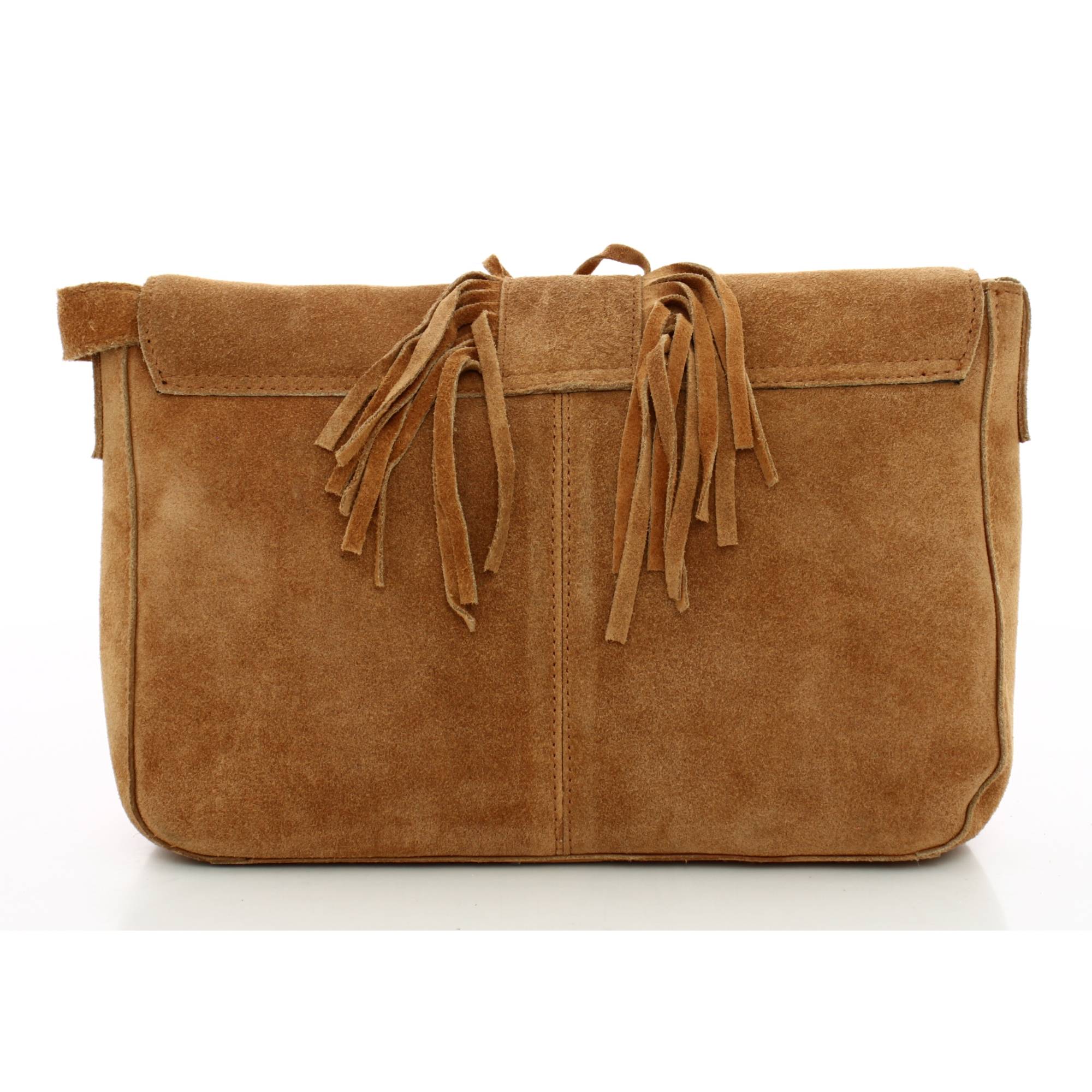 Sac bandouliere Pieces Anis cuir facon nubuck 17149405