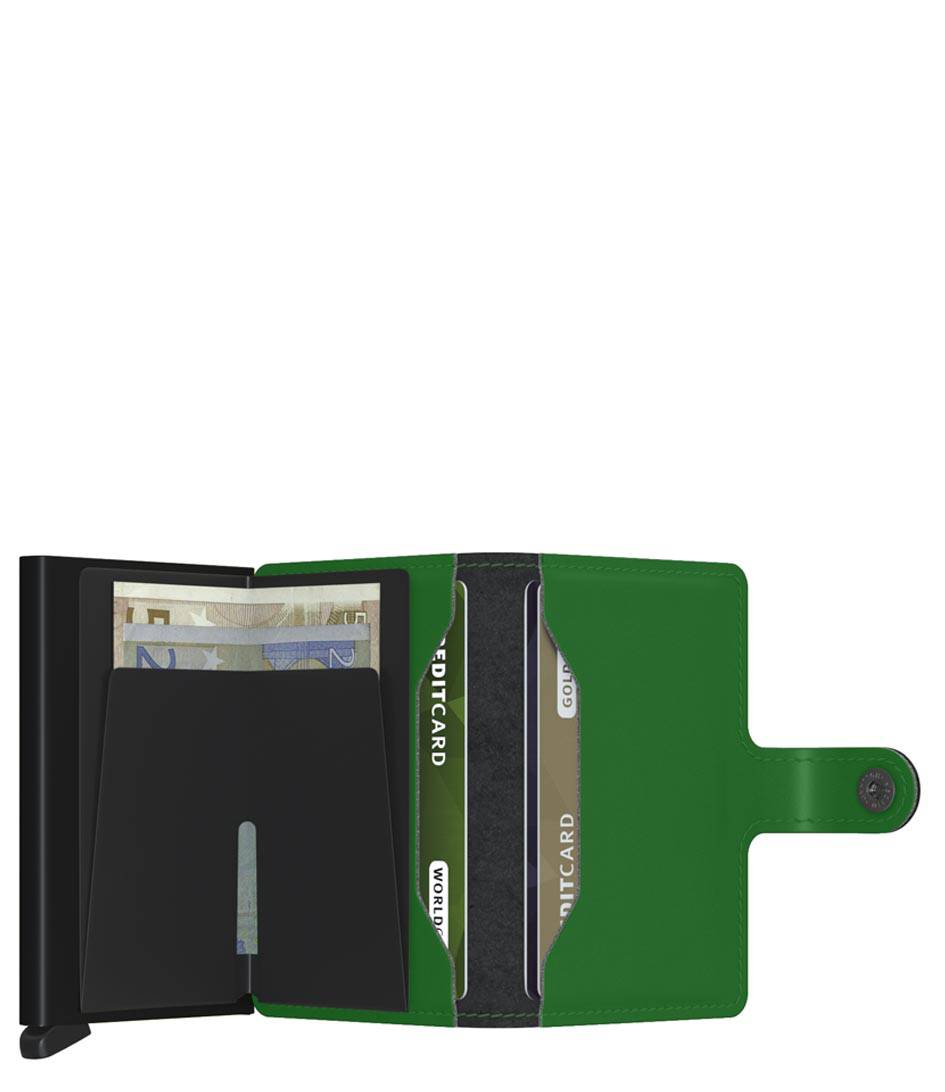 Porte-cartes Secrid Miniwallet Matte MM-BRIGHT GREEN Vert intérieur