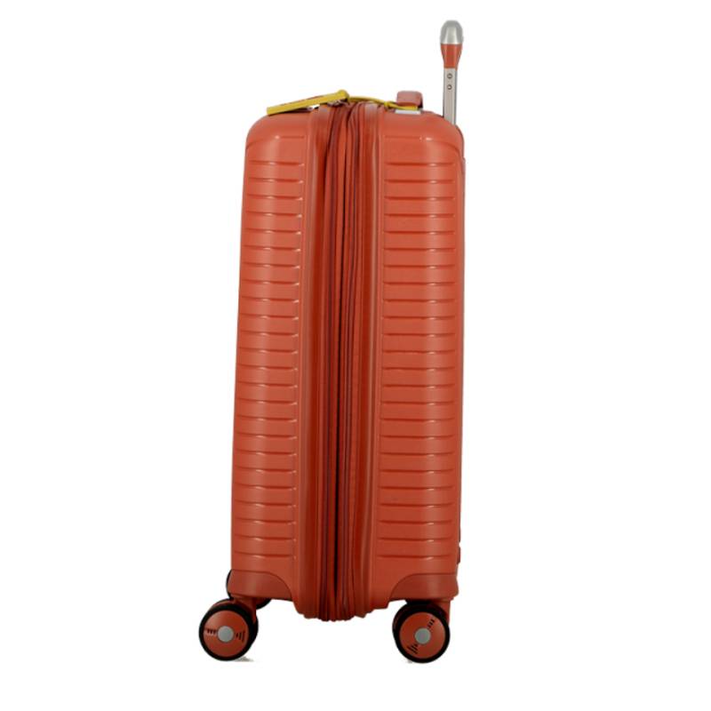 Valise cabine Jump Évaé 4 roues Extensible 32/41 L couleur Terracotta, vue de côté