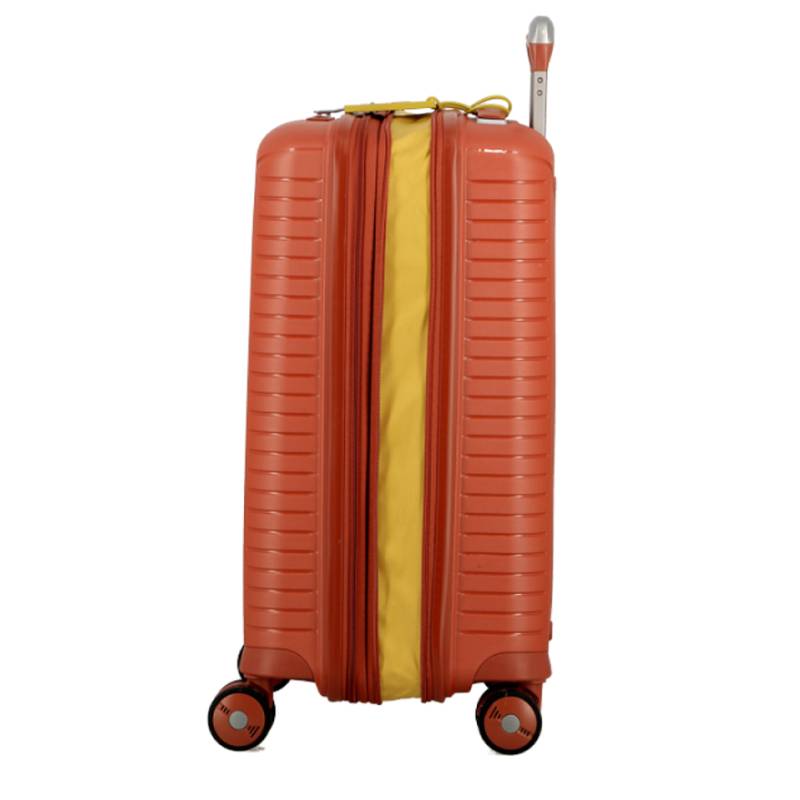 Valise 4 roues extensible Jump Évaé 70/83 L EV24 couleur Terracotta, vue de côté