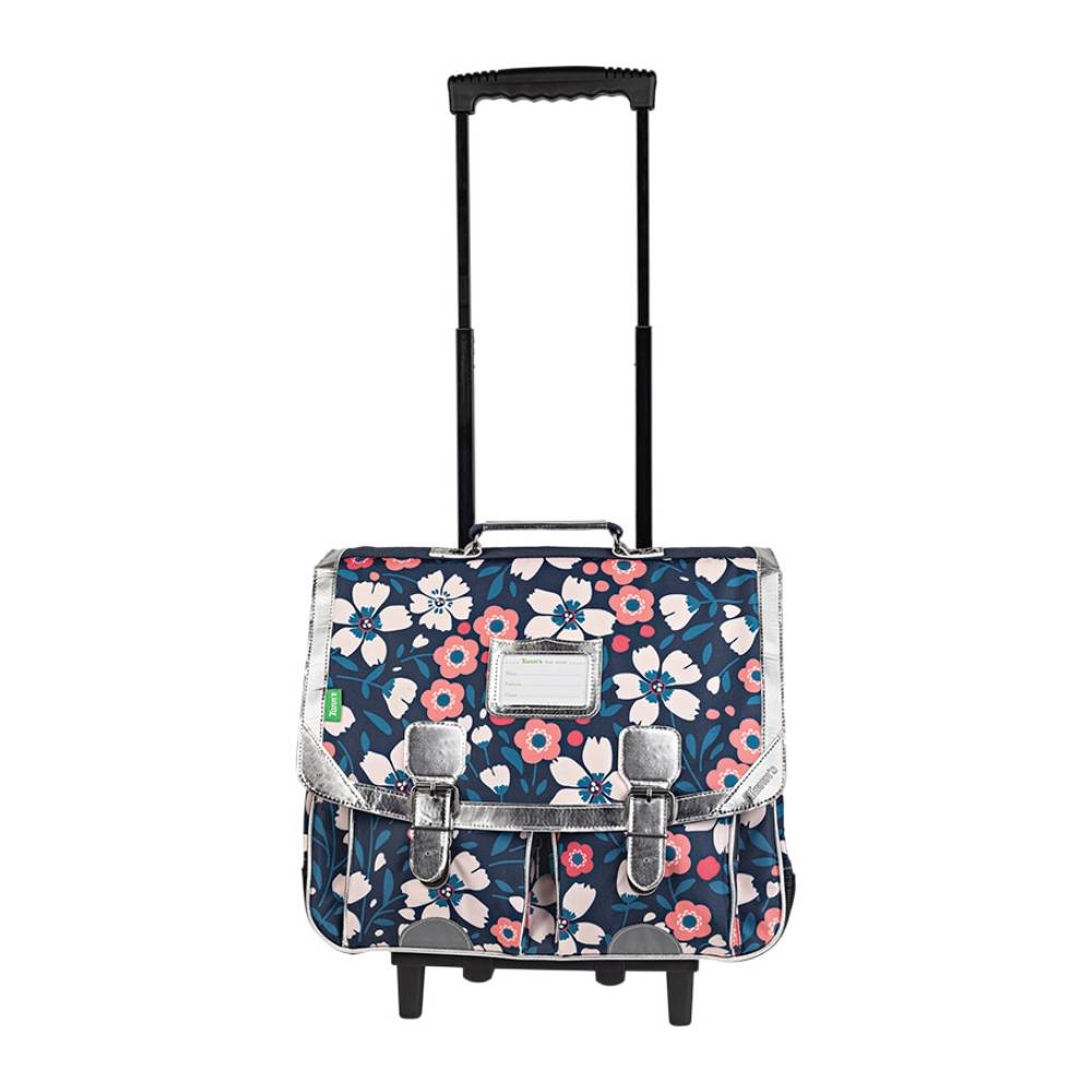 Cartable roulettes 41 cm Tann's Floriane fleurs 43262 couleur multicolore, vue de face