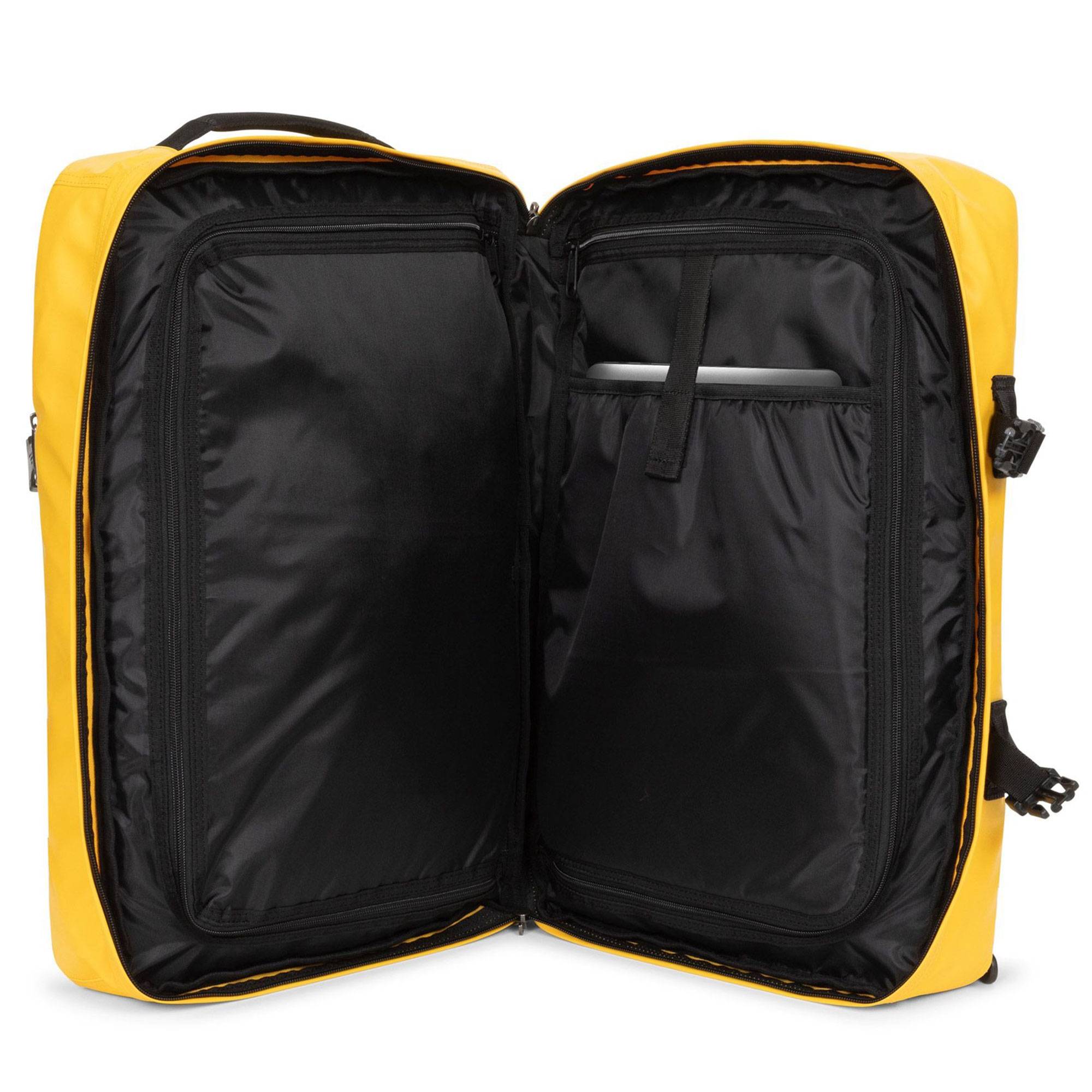 Sac de voyage Eastpak transformable en sac à dos K0A5BBR 305 couleur Tarp Yolk (Jaune), ouvert