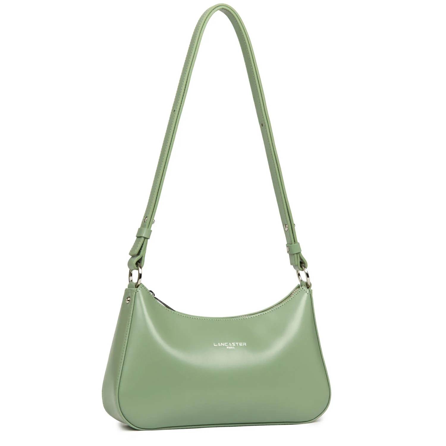 Sac baguette Lancaster Suave Ace porté épaule 433-22-JADEANTIC (Vert jade antic) côté